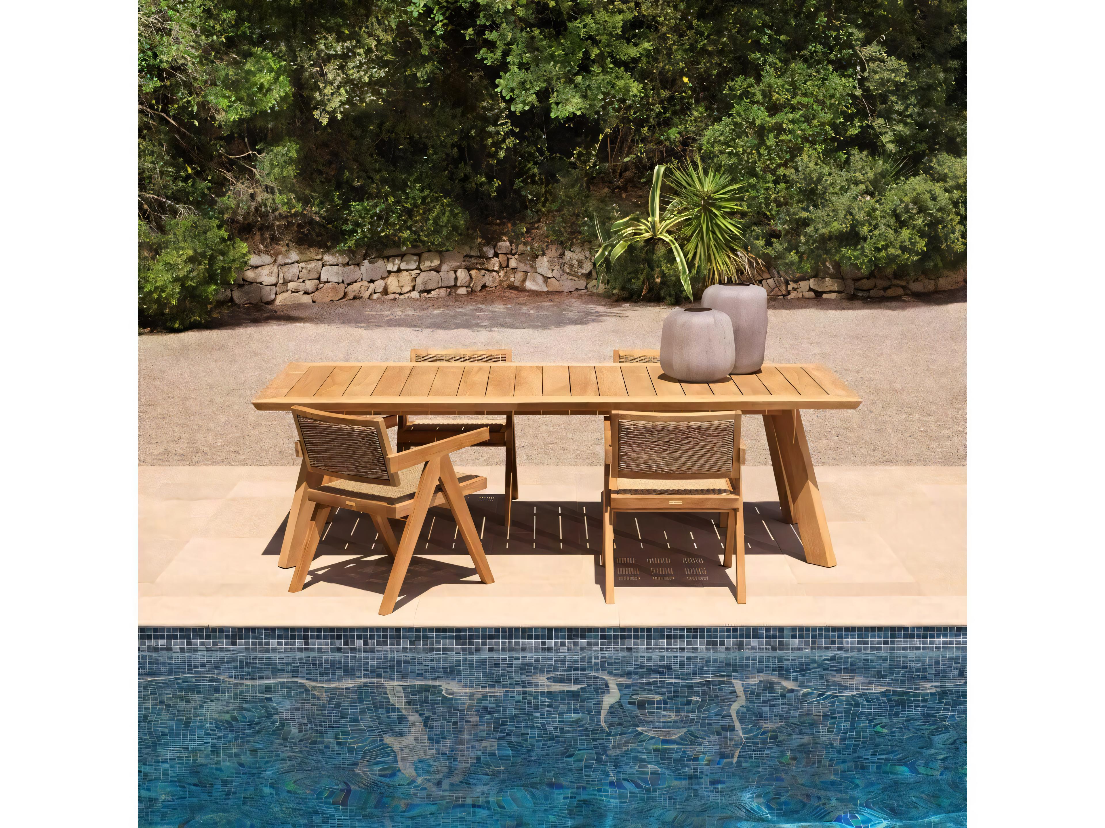 Eichholtz Outdoor Kristo Teak Dining Set