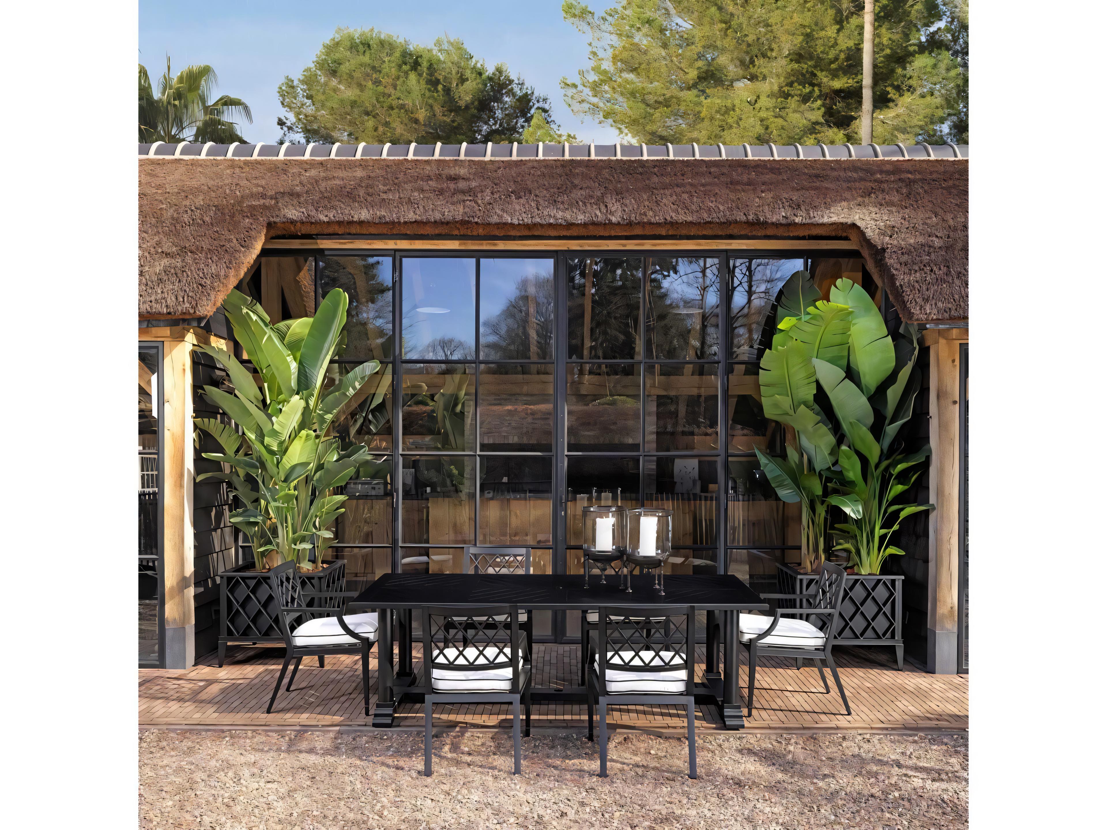 Eichholtz Outdoor Paladium Aluminum Dining Set