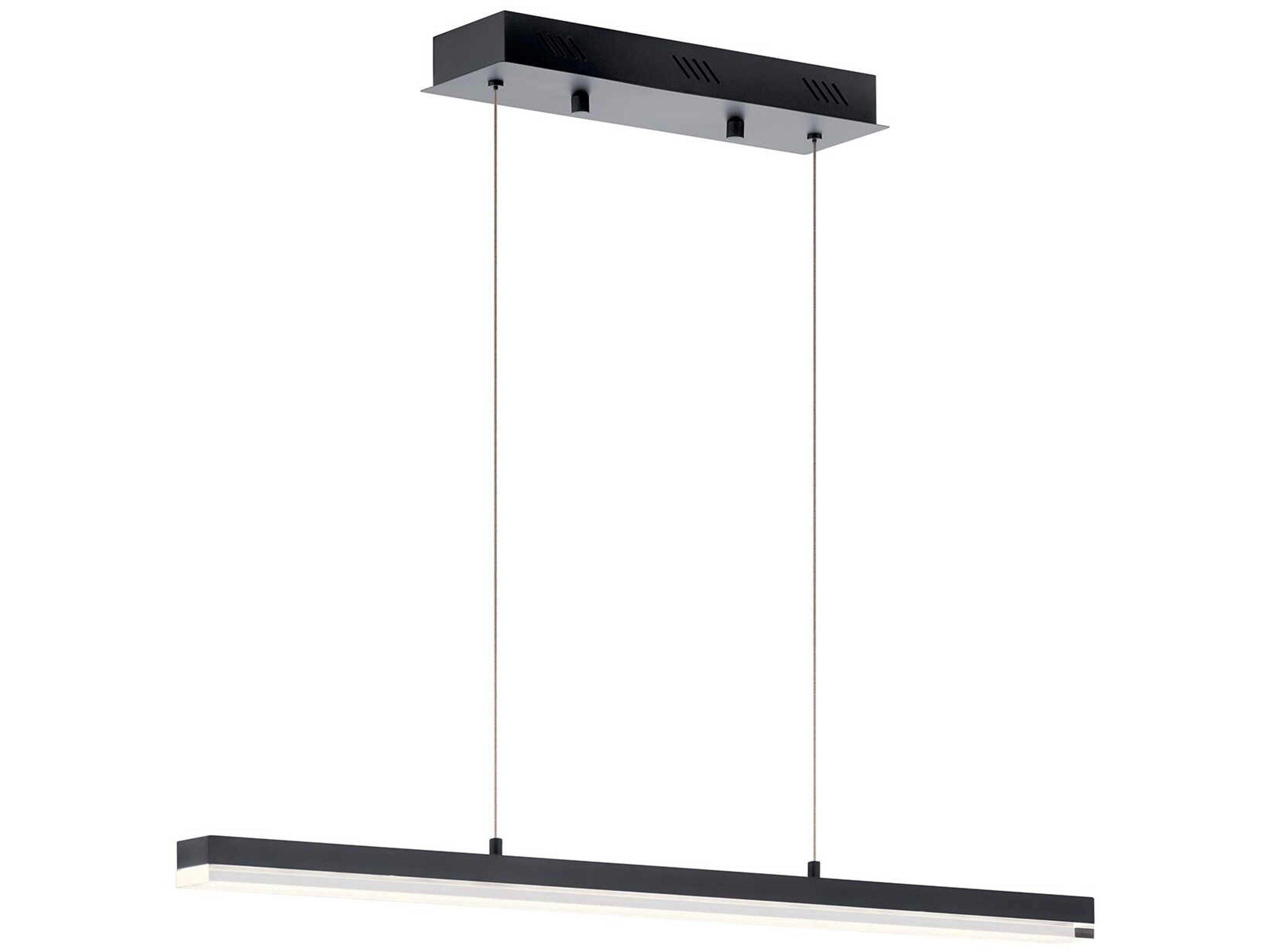 Gorve 1-Light Matte Black LED Linear Island Pendant