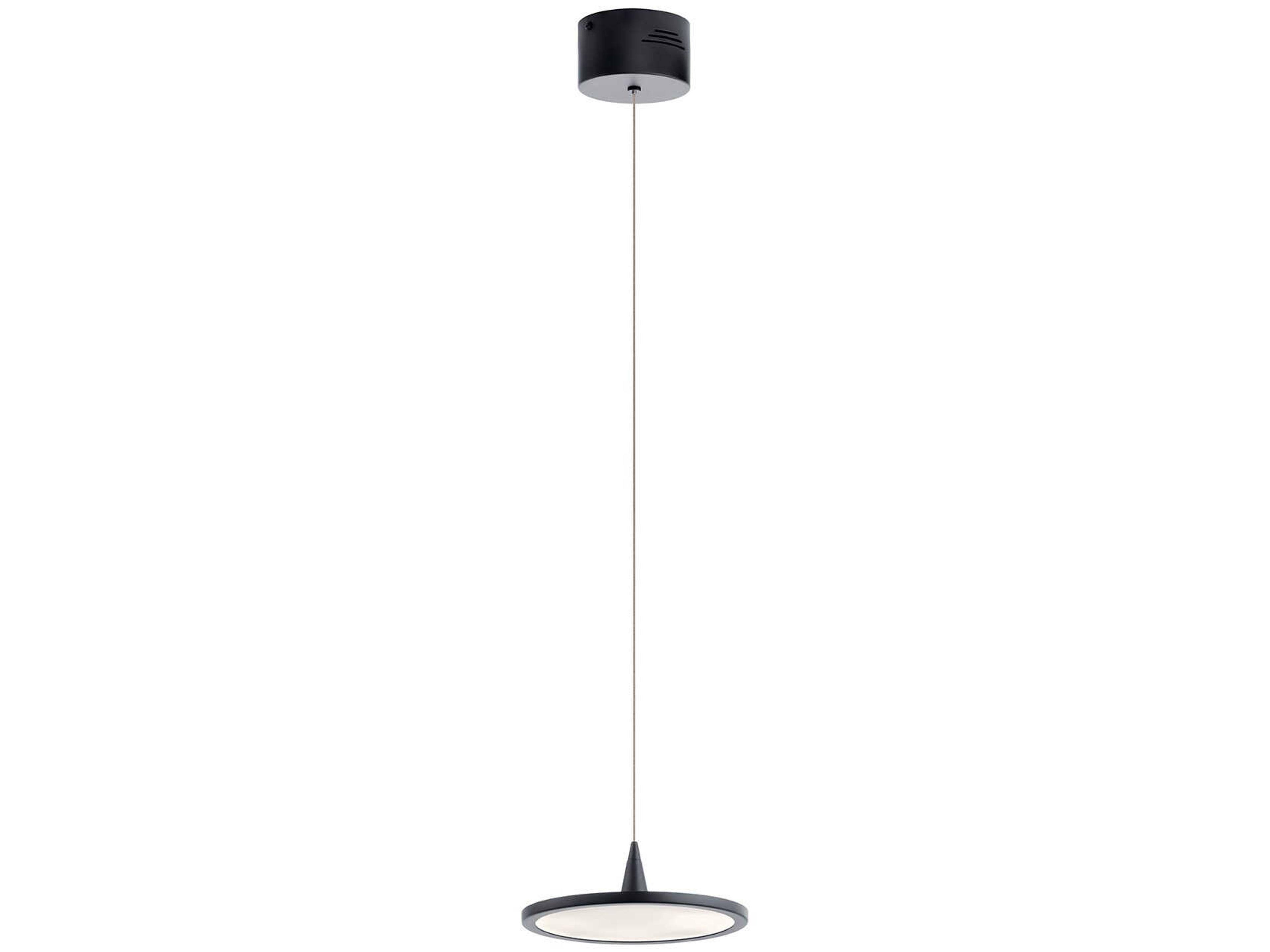Jeno 1-Light Matte Black LED Round Mini Pendant