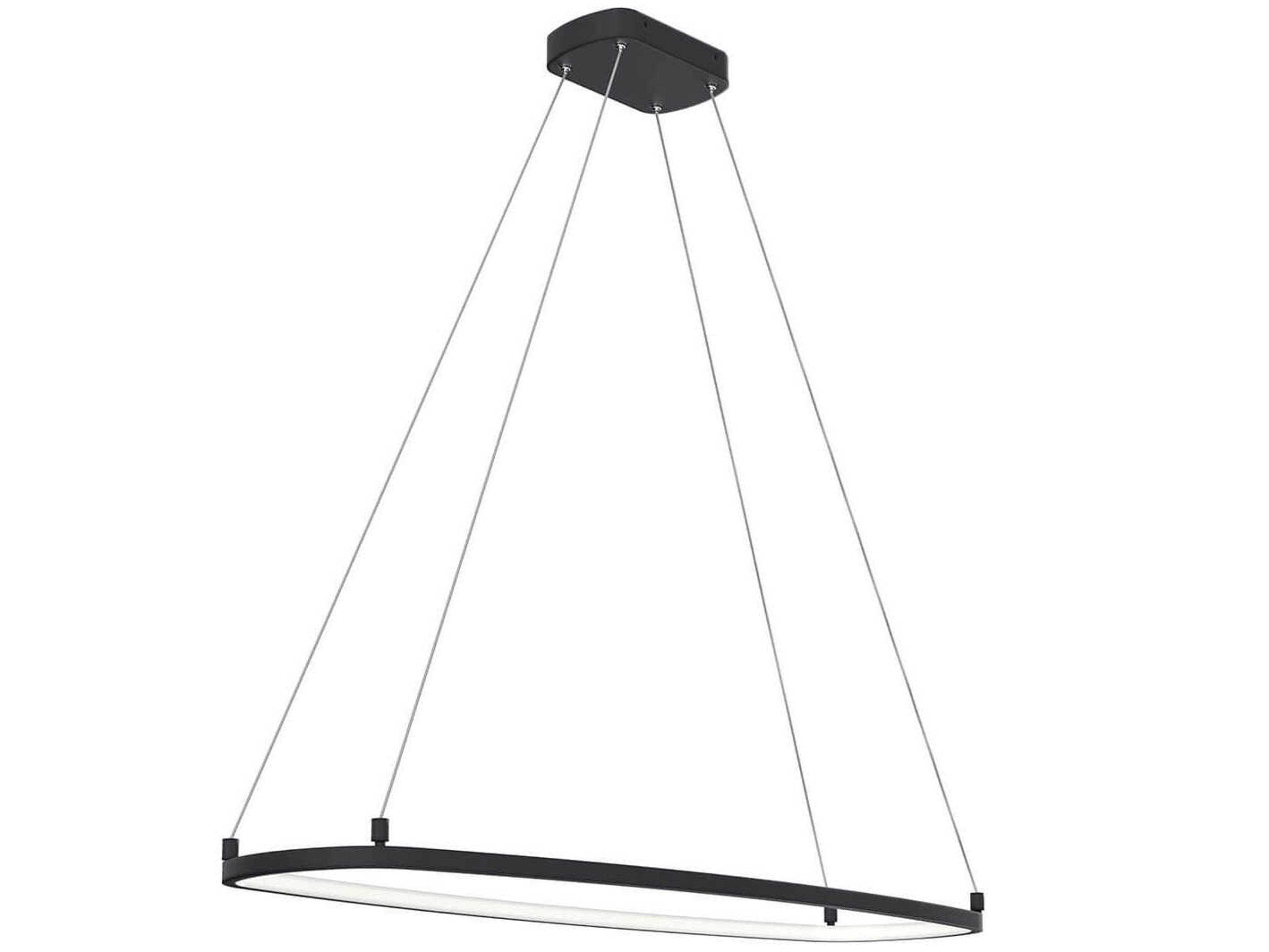 Koloa 1-Light Matte Black LED Linear Island Pendant