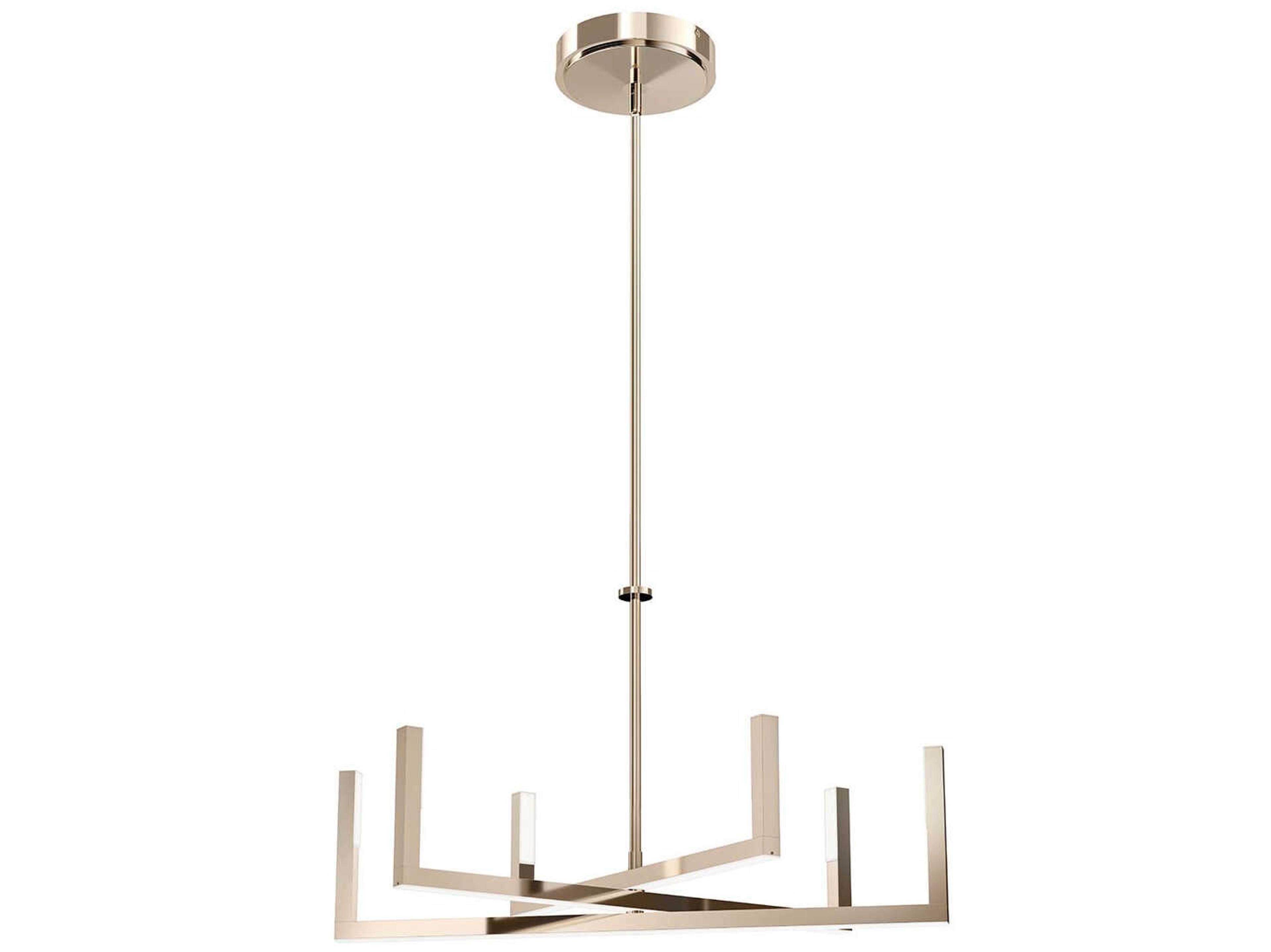 Priam 6-Light Polished Nickel LED Linear Chandelier