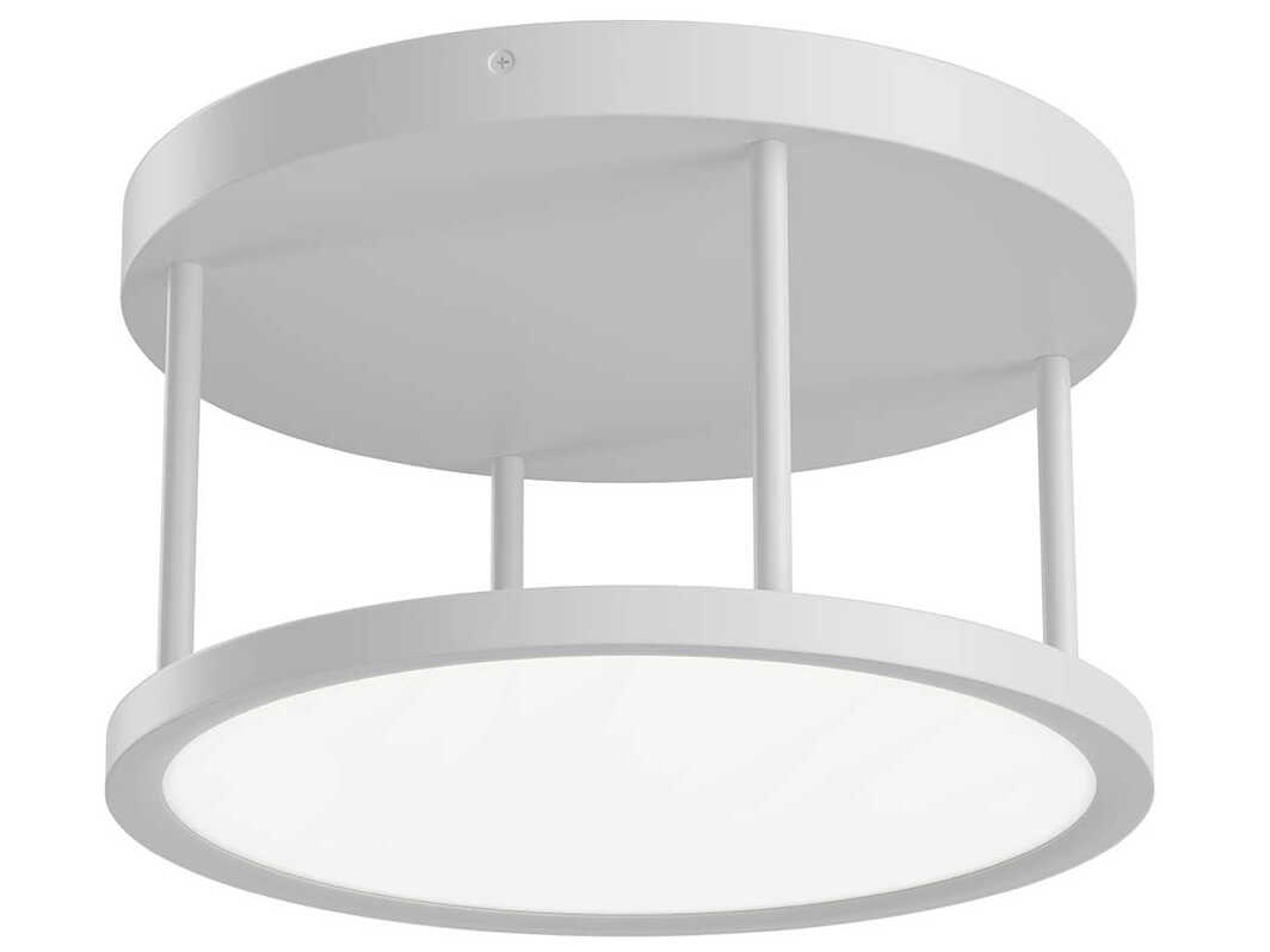 Lavi 1-Light White LED Round Flush Mount