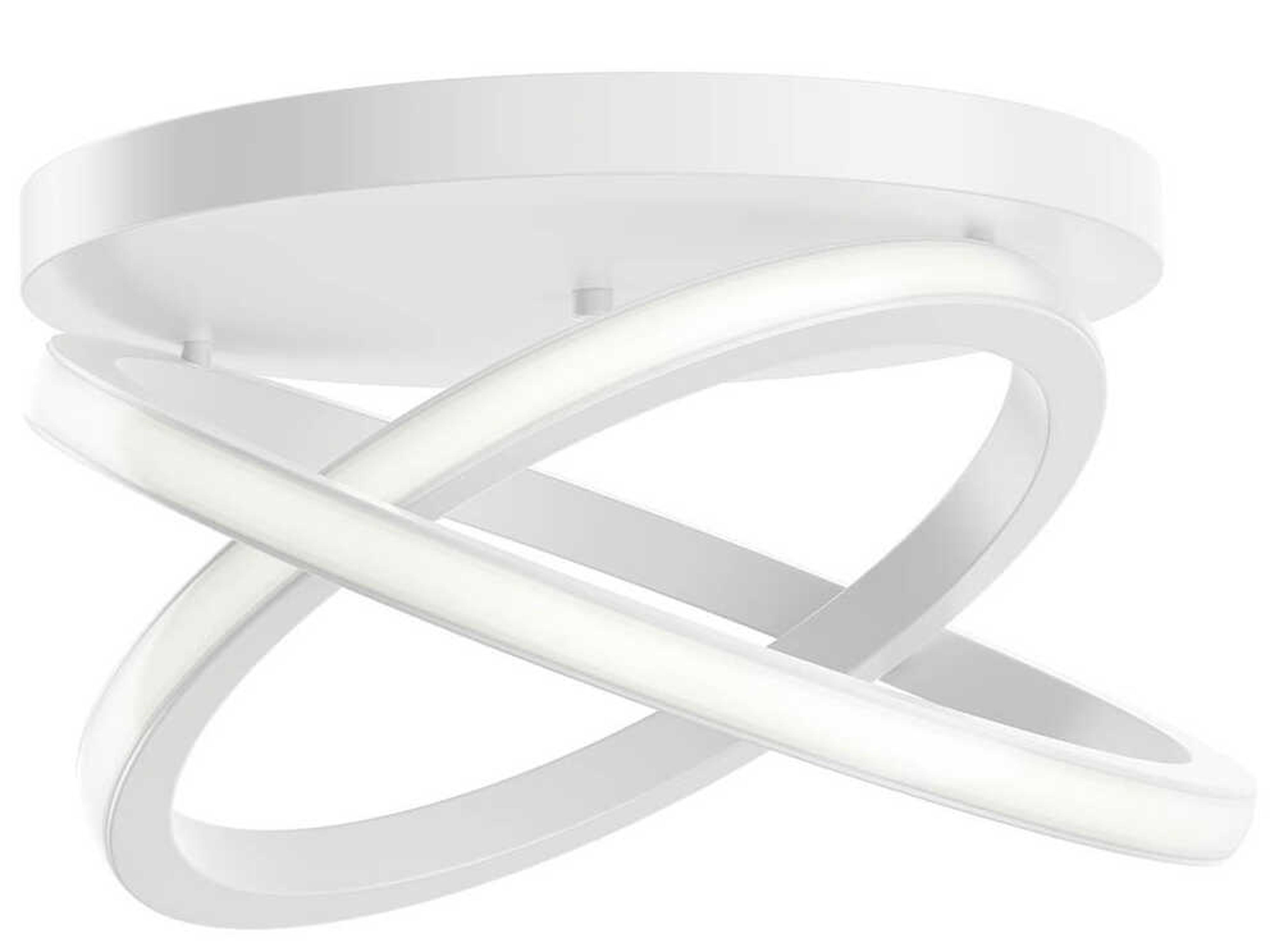 Elan Caputo 2-Light White LED Flush Mount