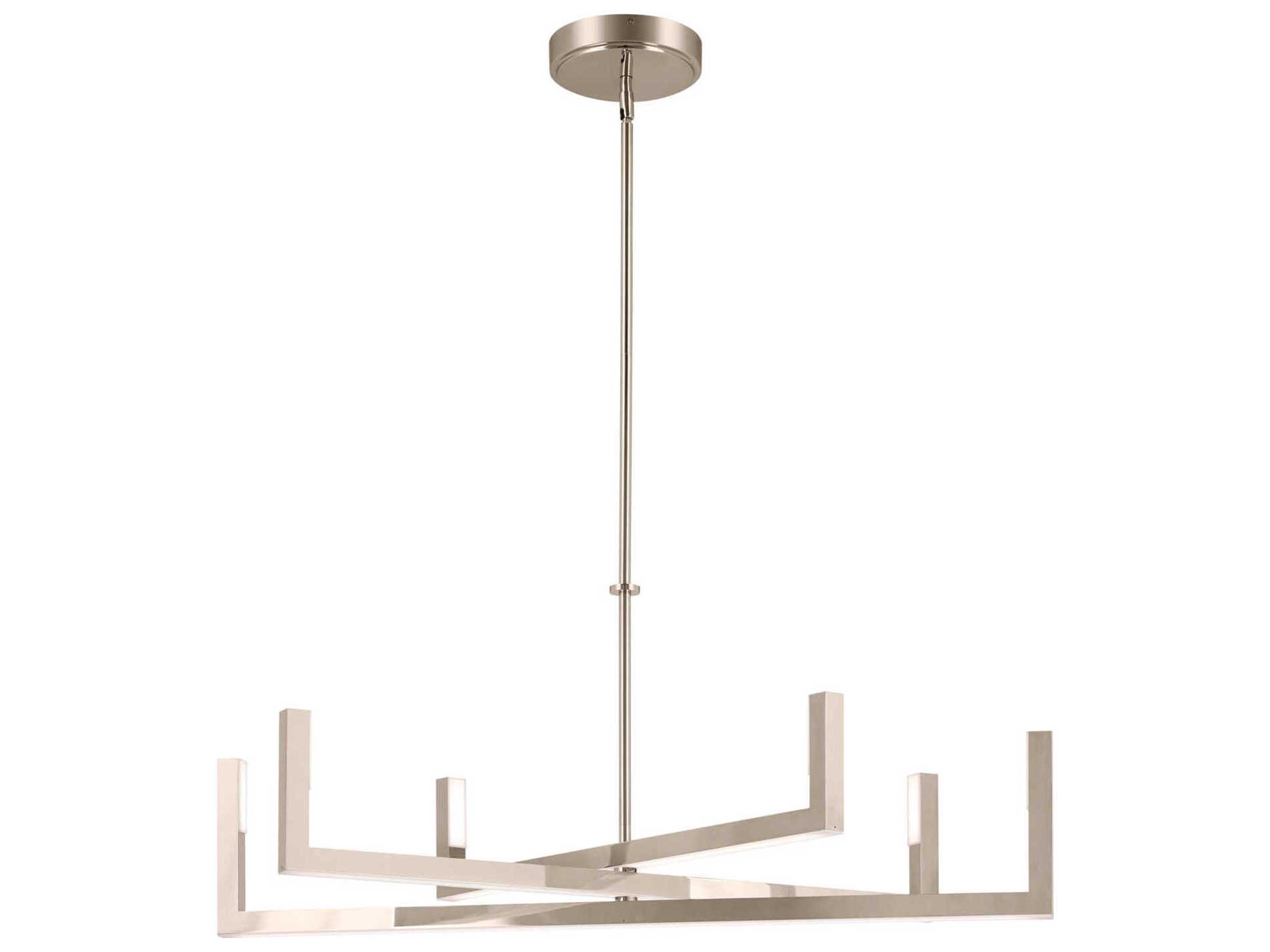 Priam 6-Light Polished Nickel Linear Chandelier