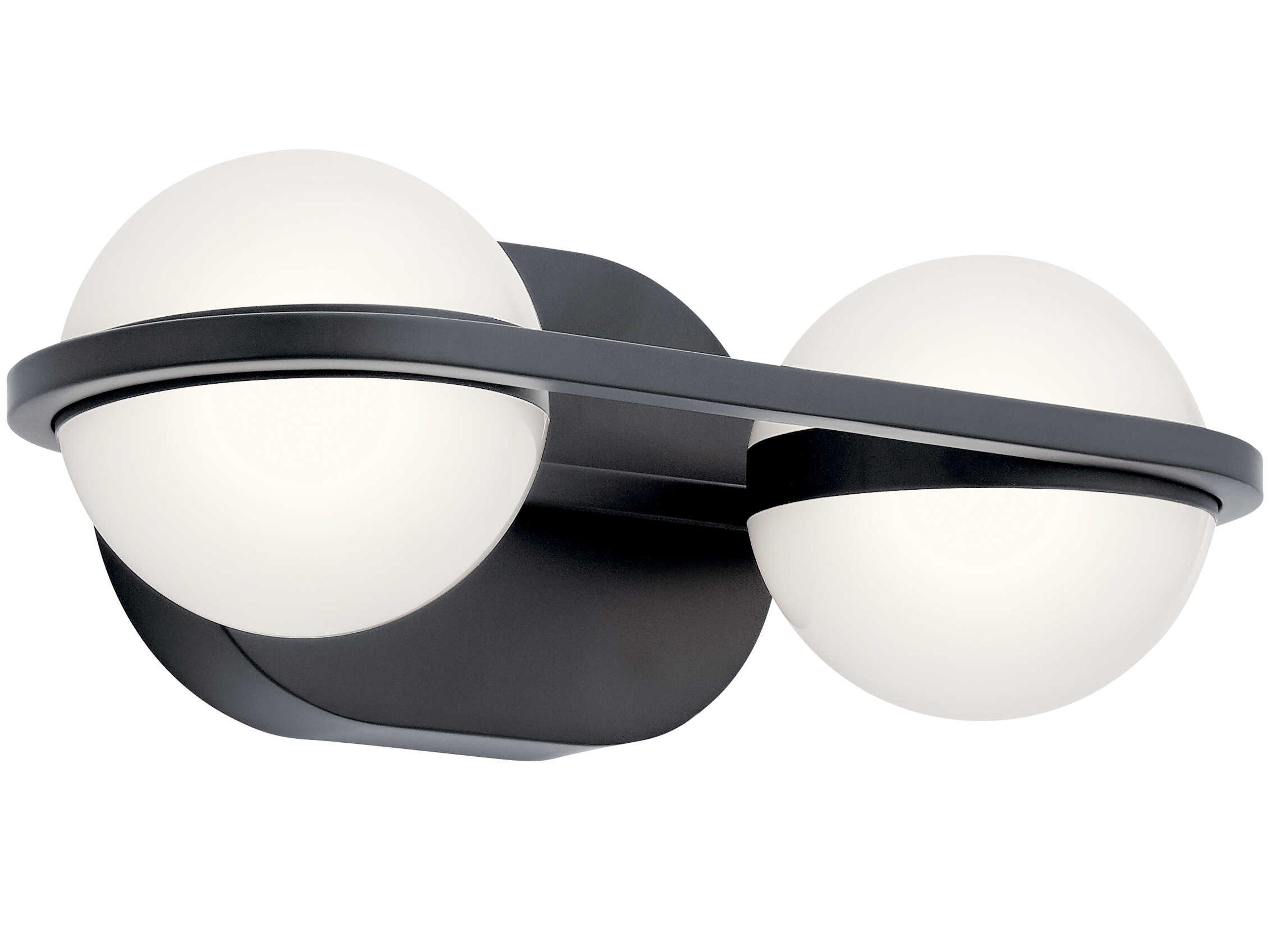 Elan Brettin 2-Light Matte Black LED Vanity Light