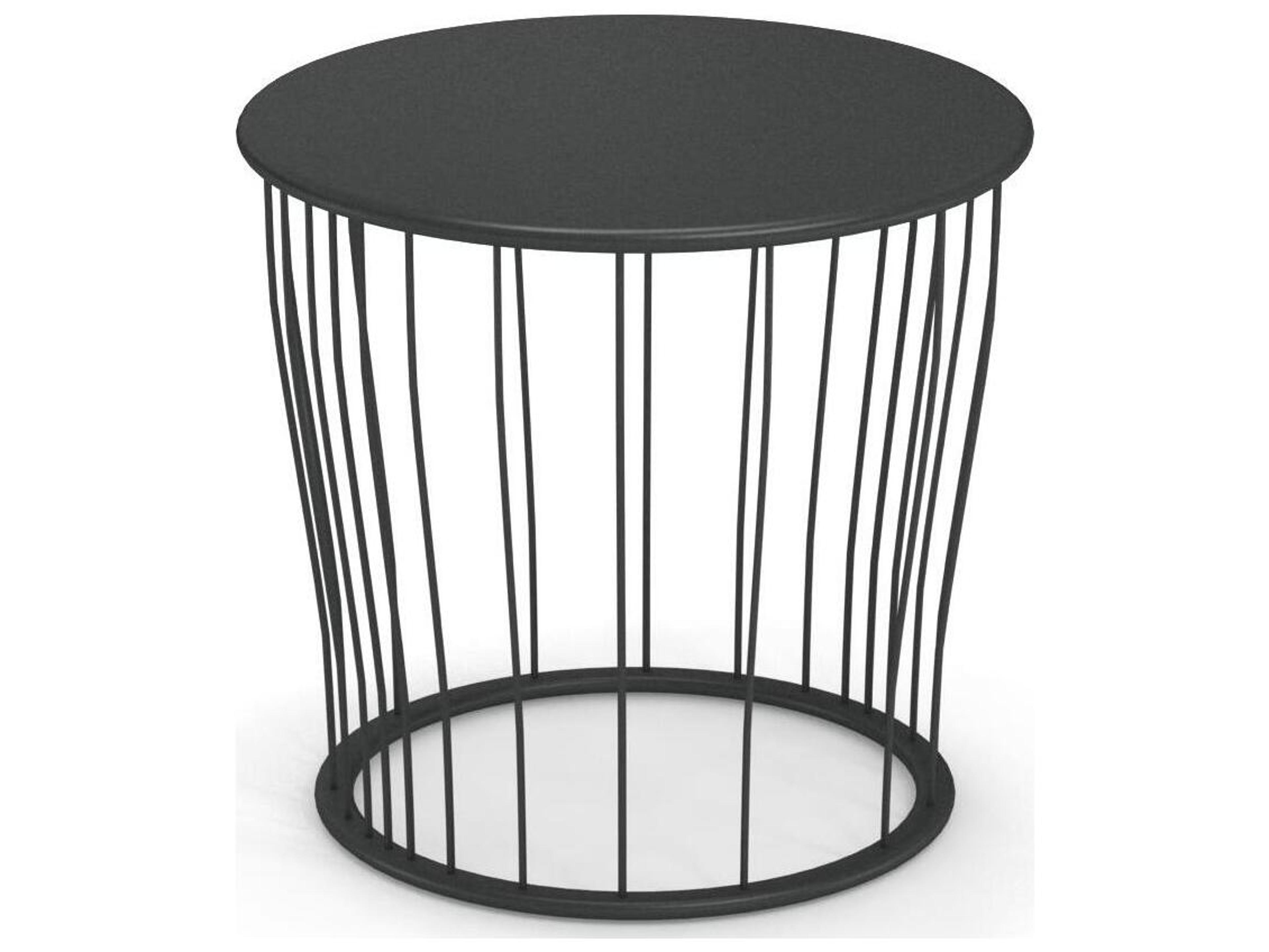 EMU Cannole Steel Round Outdoor End Table