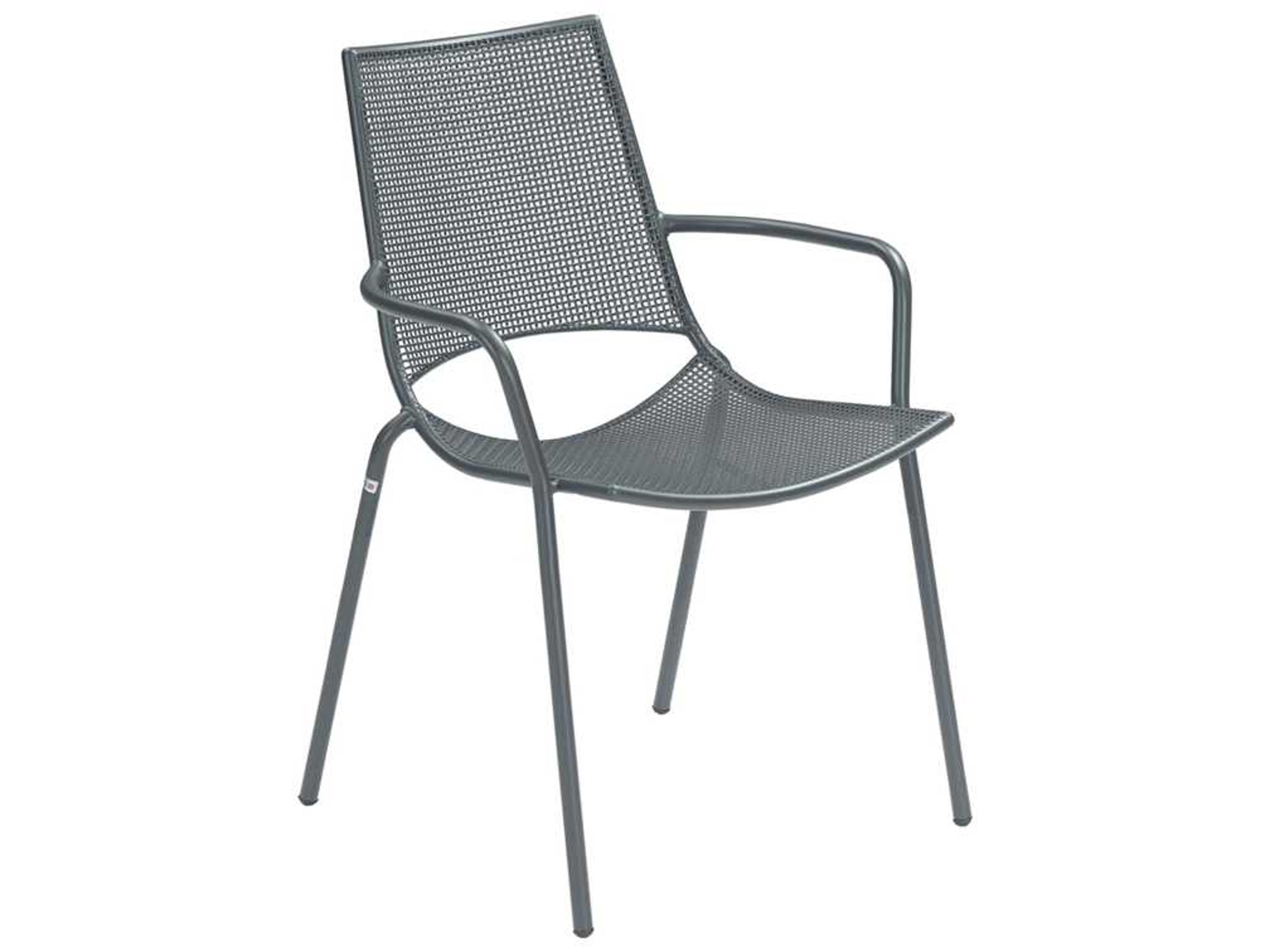 EMU Topper Steel Iron Stacking Patio Dining Arm Chair