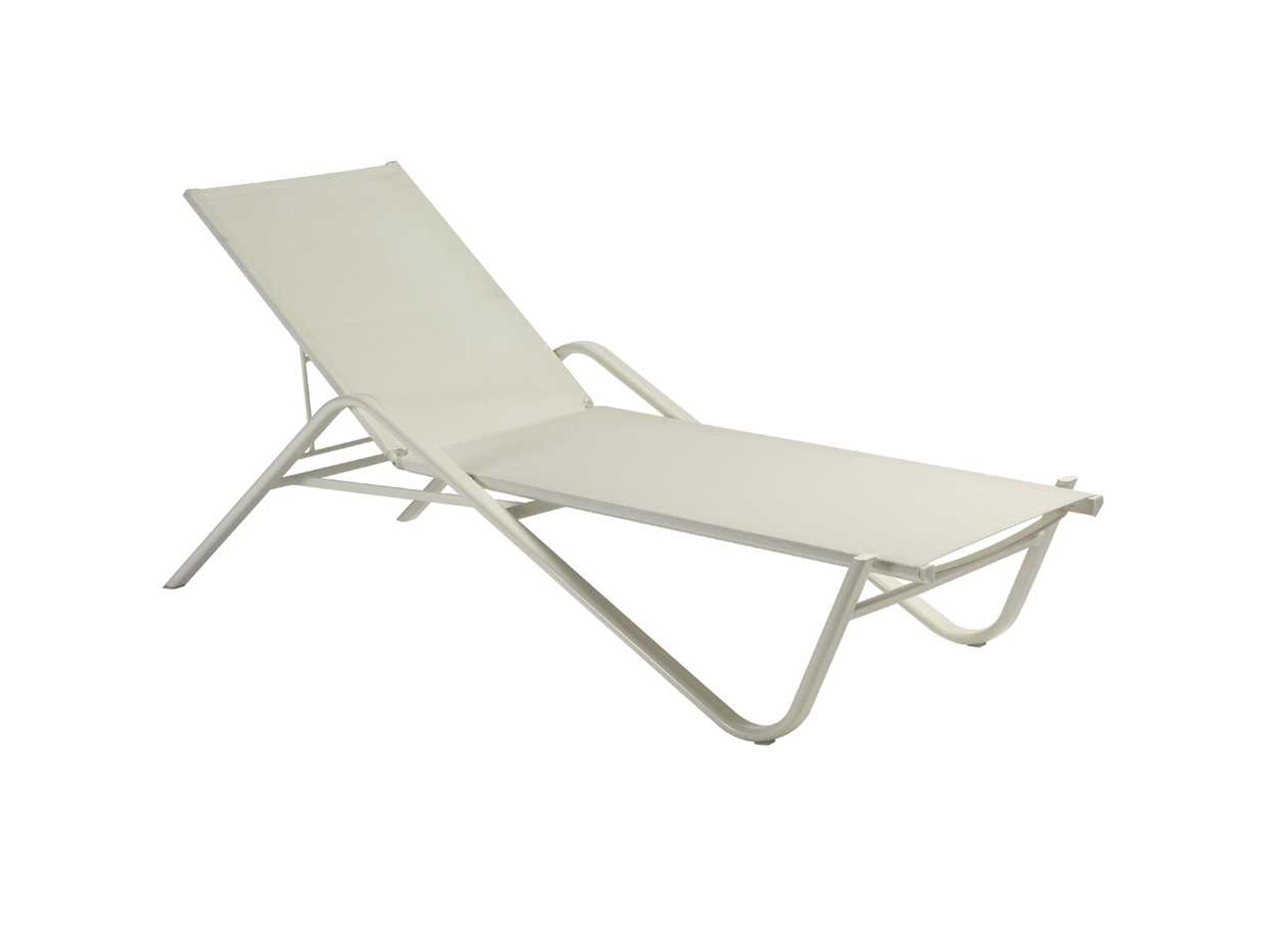 EMU Holly E-coated Powder Finish Steel Sling Outdoor Patio Chaise Lounge