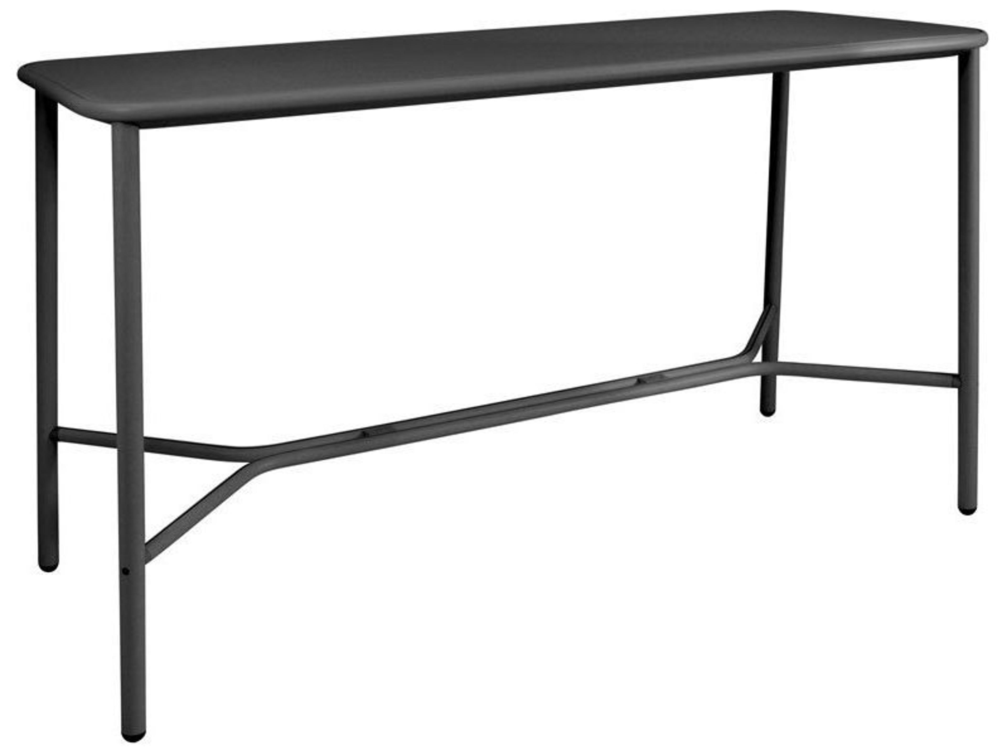 EMU Yard Aluminum Rectangular Outdoor Patio Bar Table