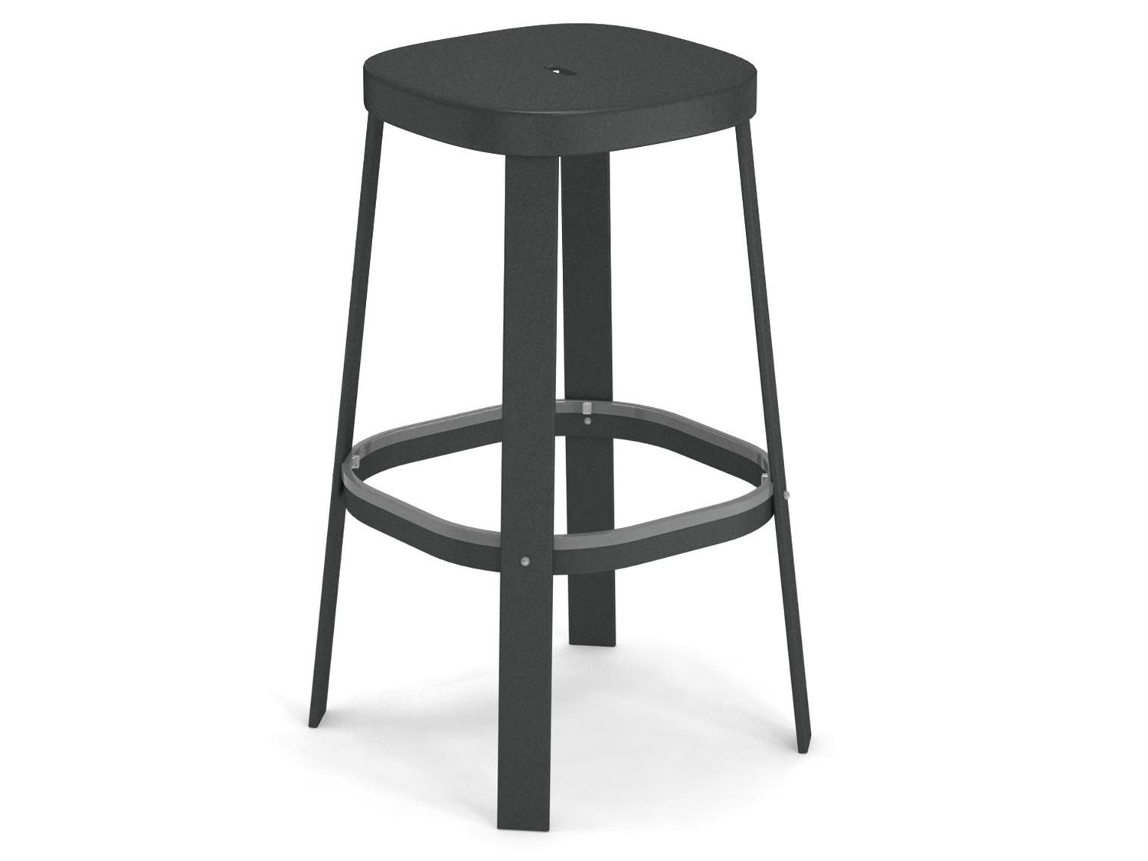 EMU Thor Iron Steel Backless Outdoor Patio Bar Stool