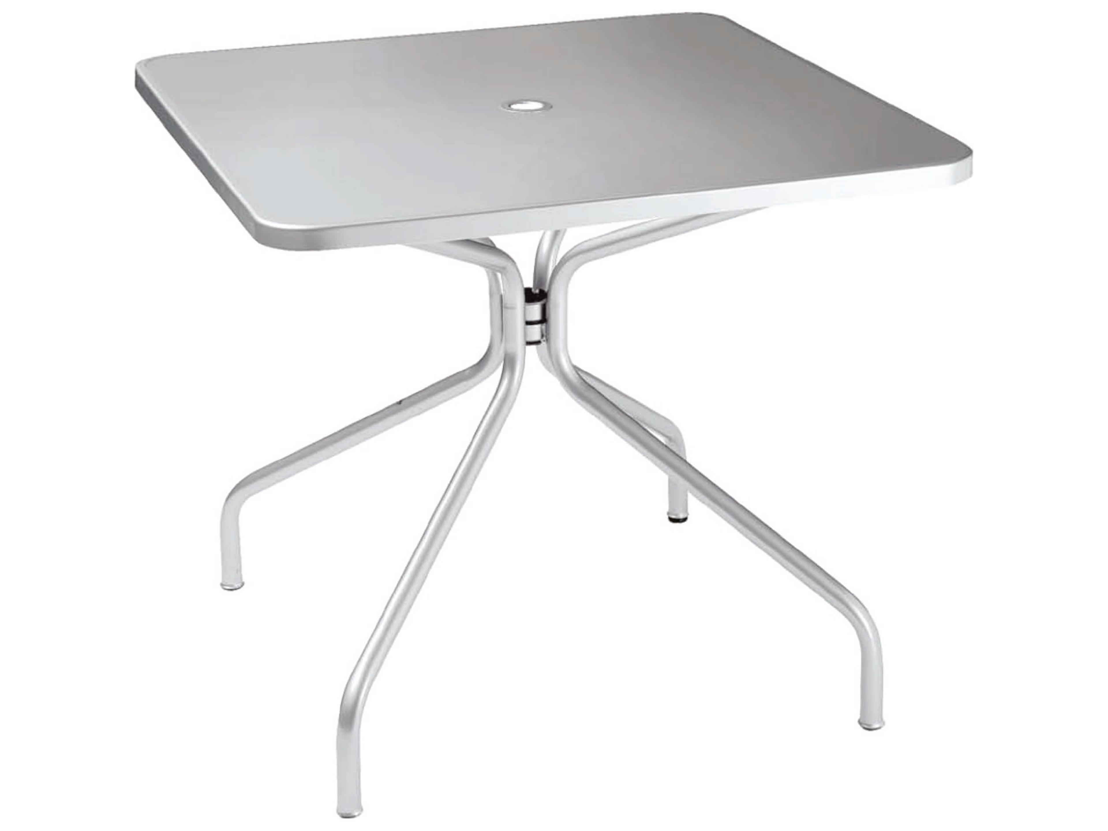 EMU Solid Steel Square Umbrella Table