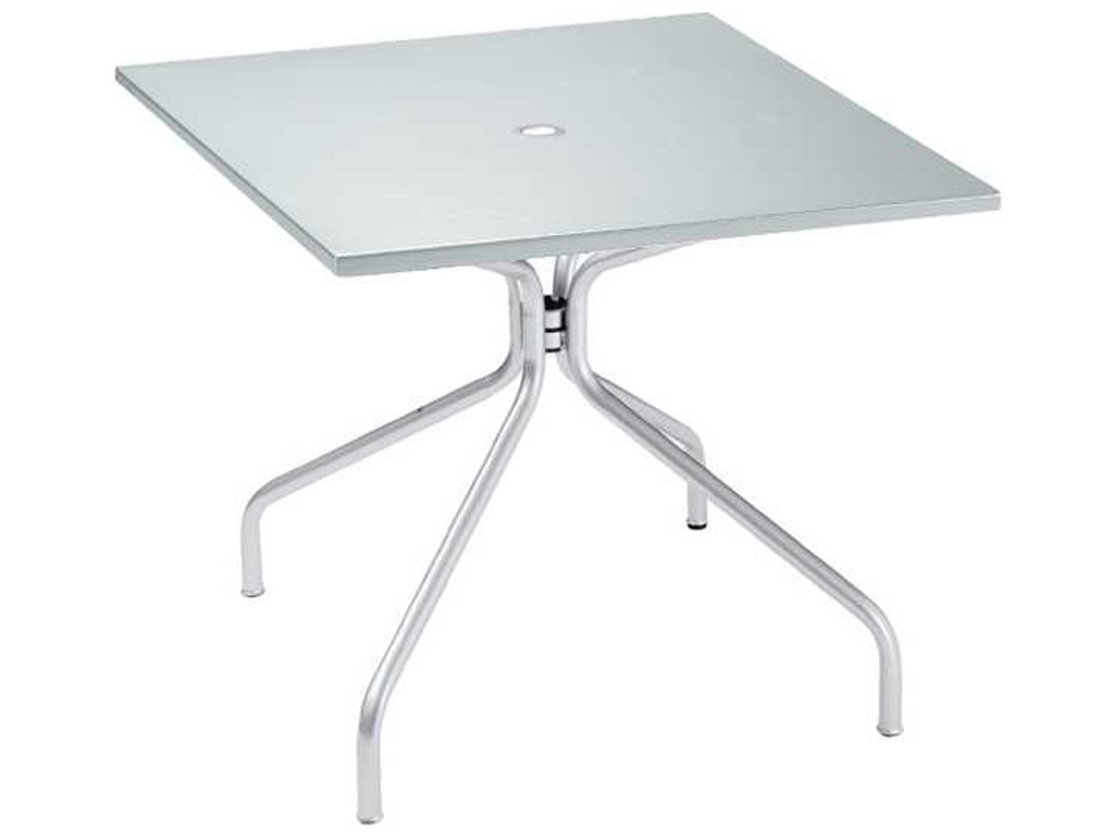 EMU Solid Steel Square Umbrella Table