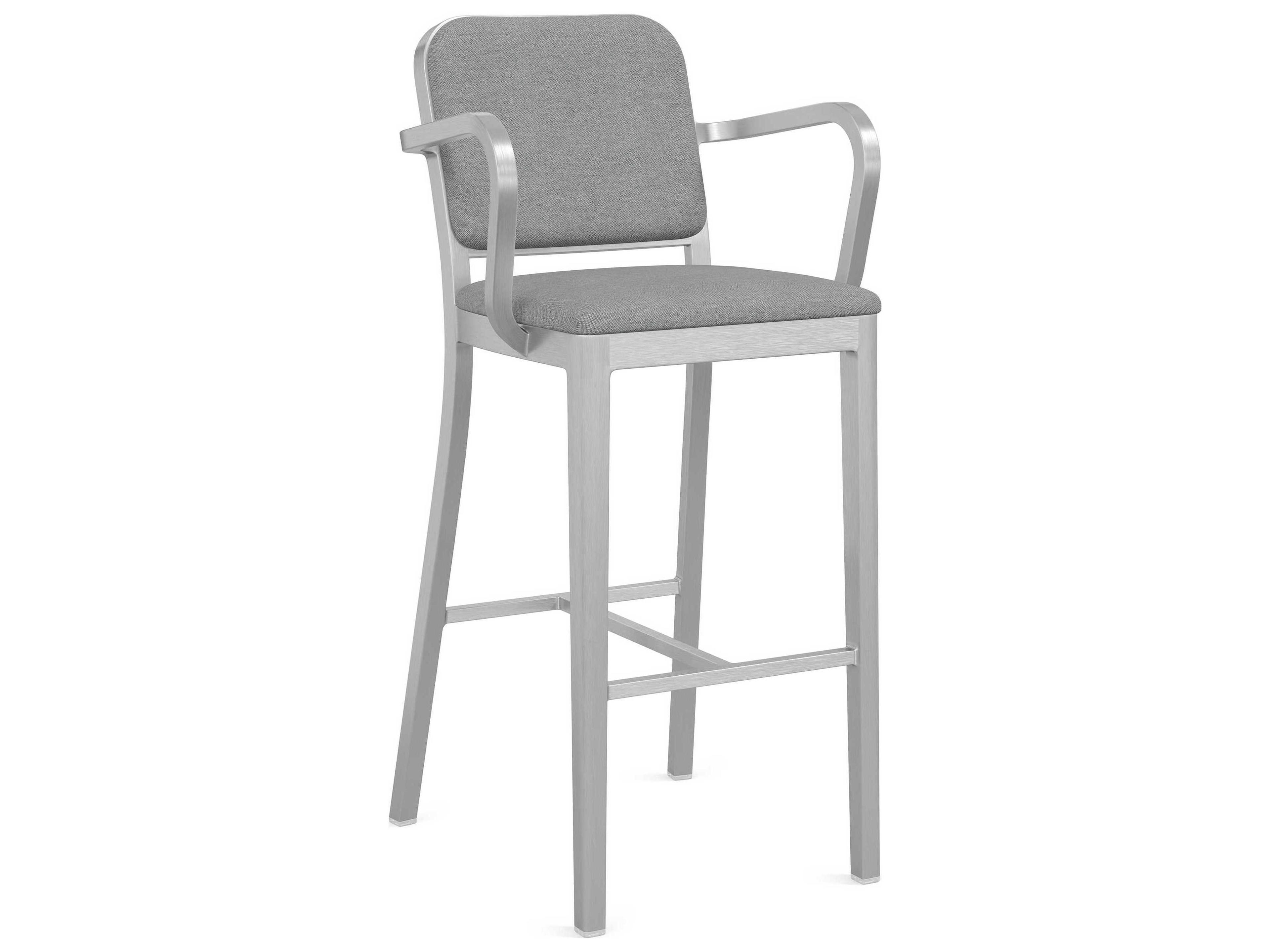 Emeco Navy Officer By Jasper Morrison Upholstered Bar Stool