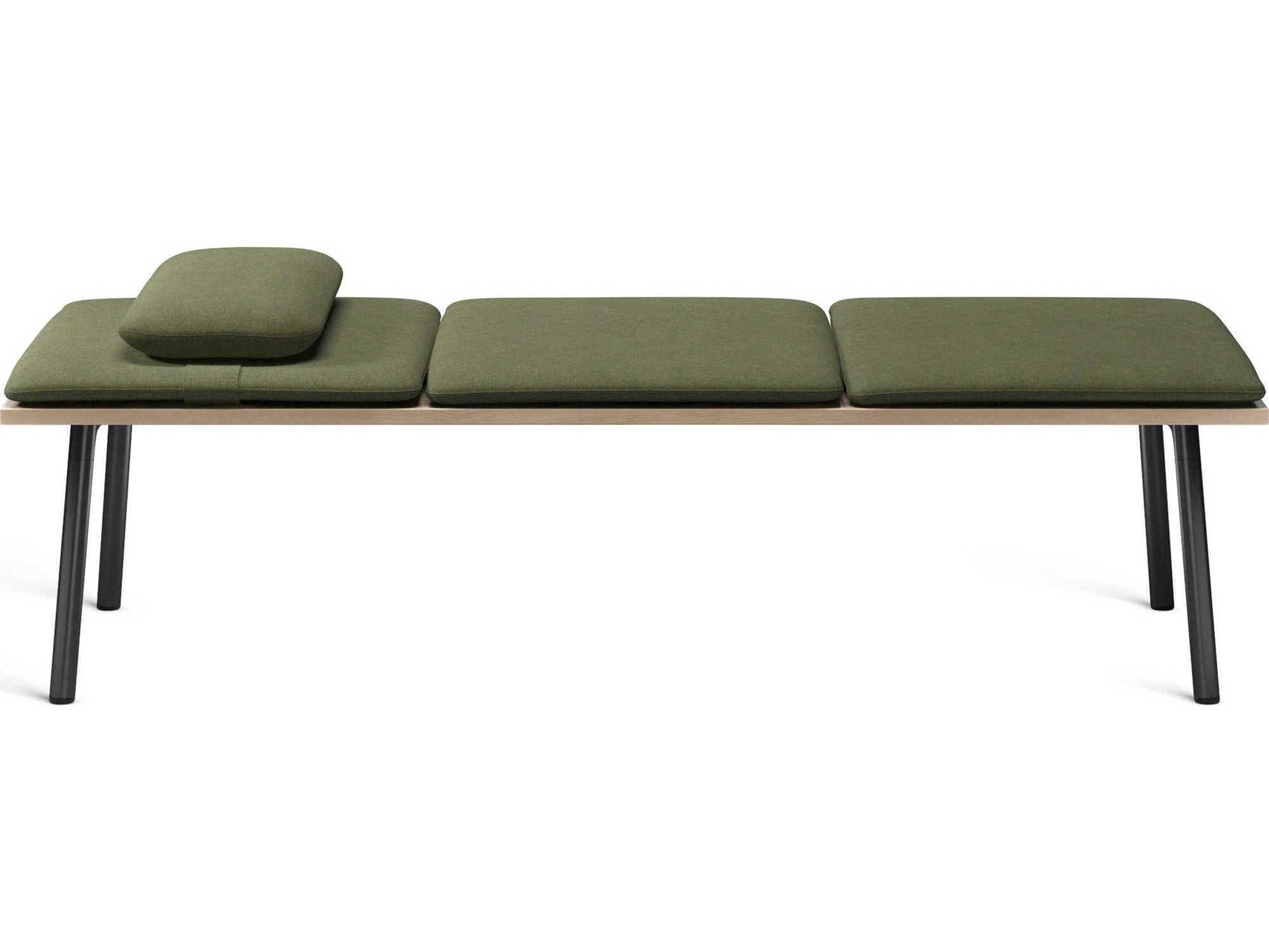 Emeco Run By Sam Hecht And Kim Colin Black Upholstered Accent Bench