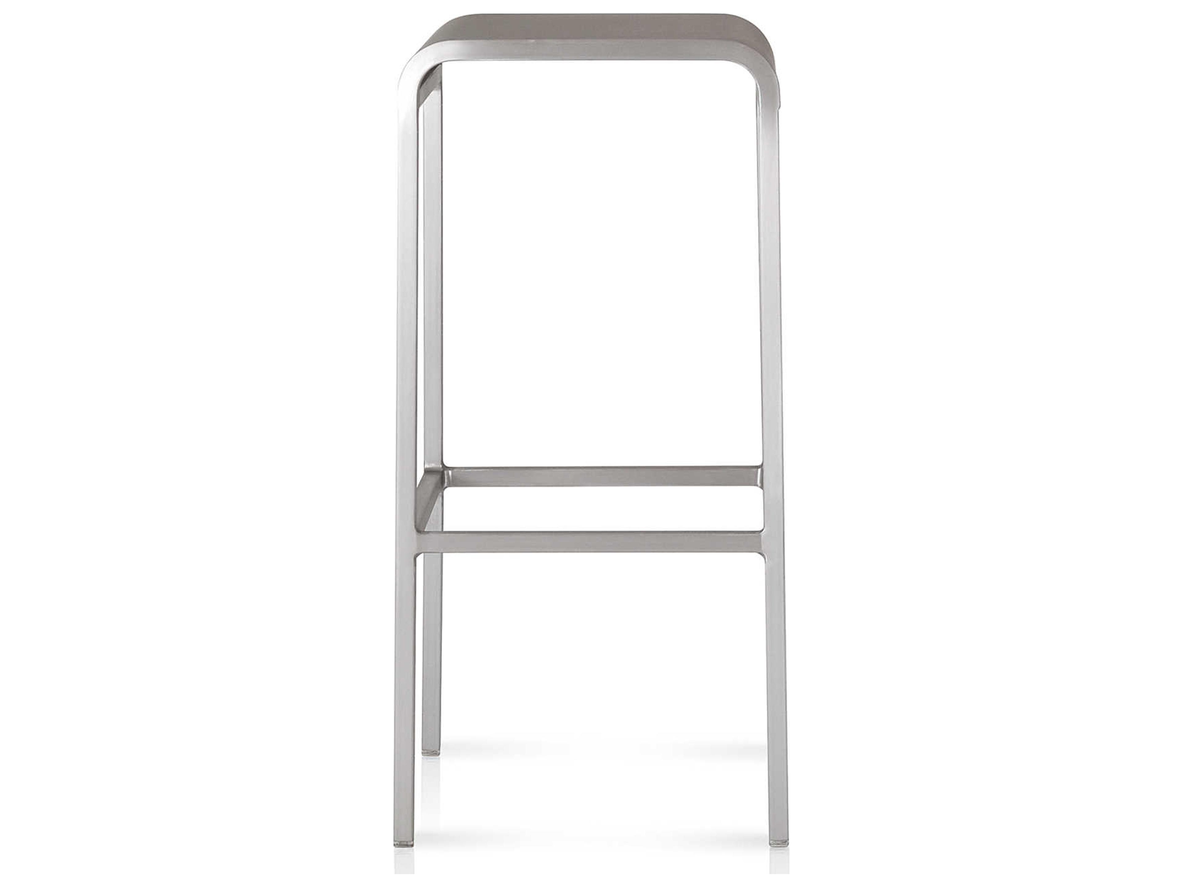 Emeco Outdoor Norman Foster Brushed Aluminum Bar Stool