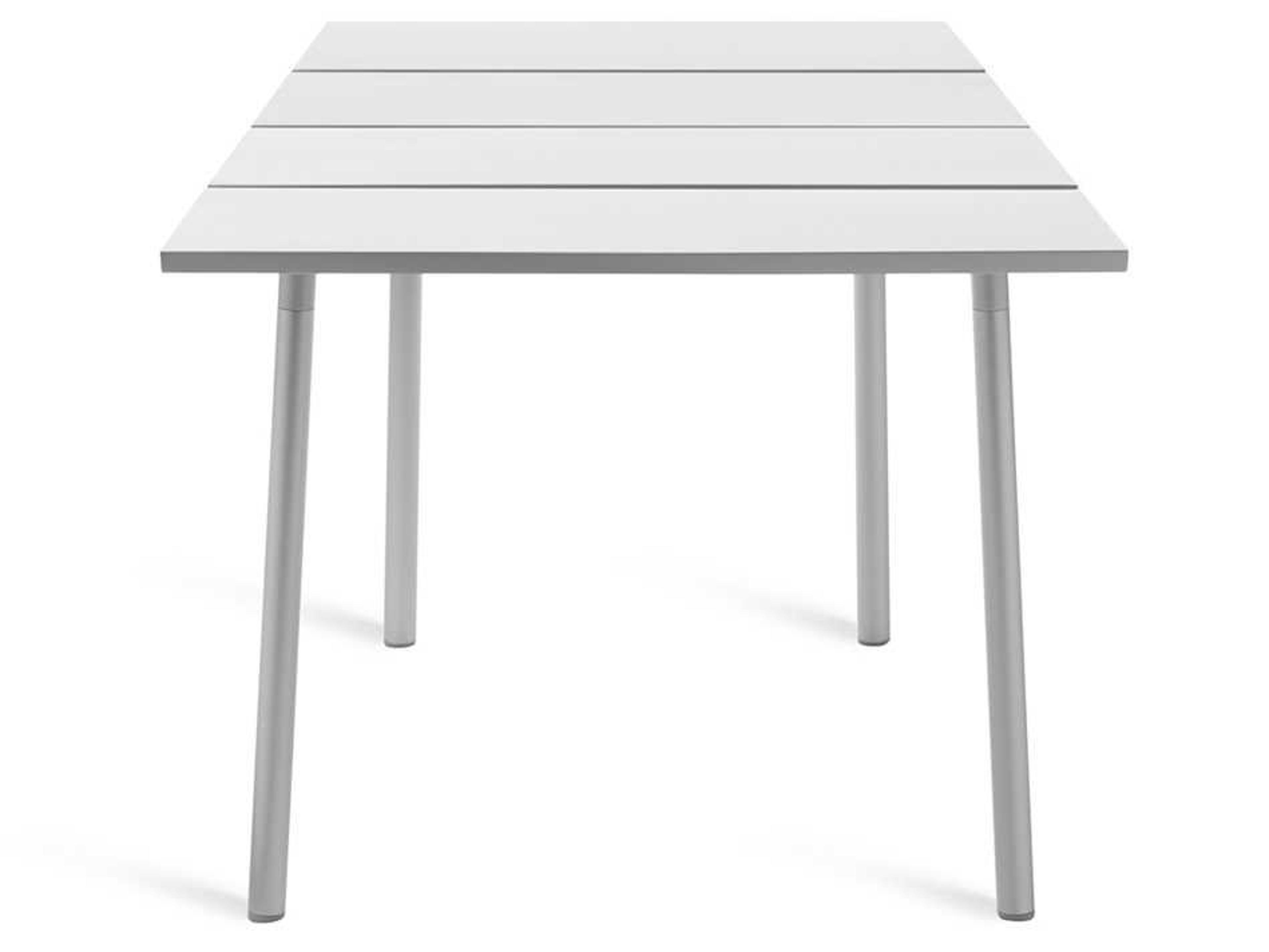 Emeco Outdoor Run By Sam Hecht And Kim Colin Anodized Square Dining Table with Aluminum Top