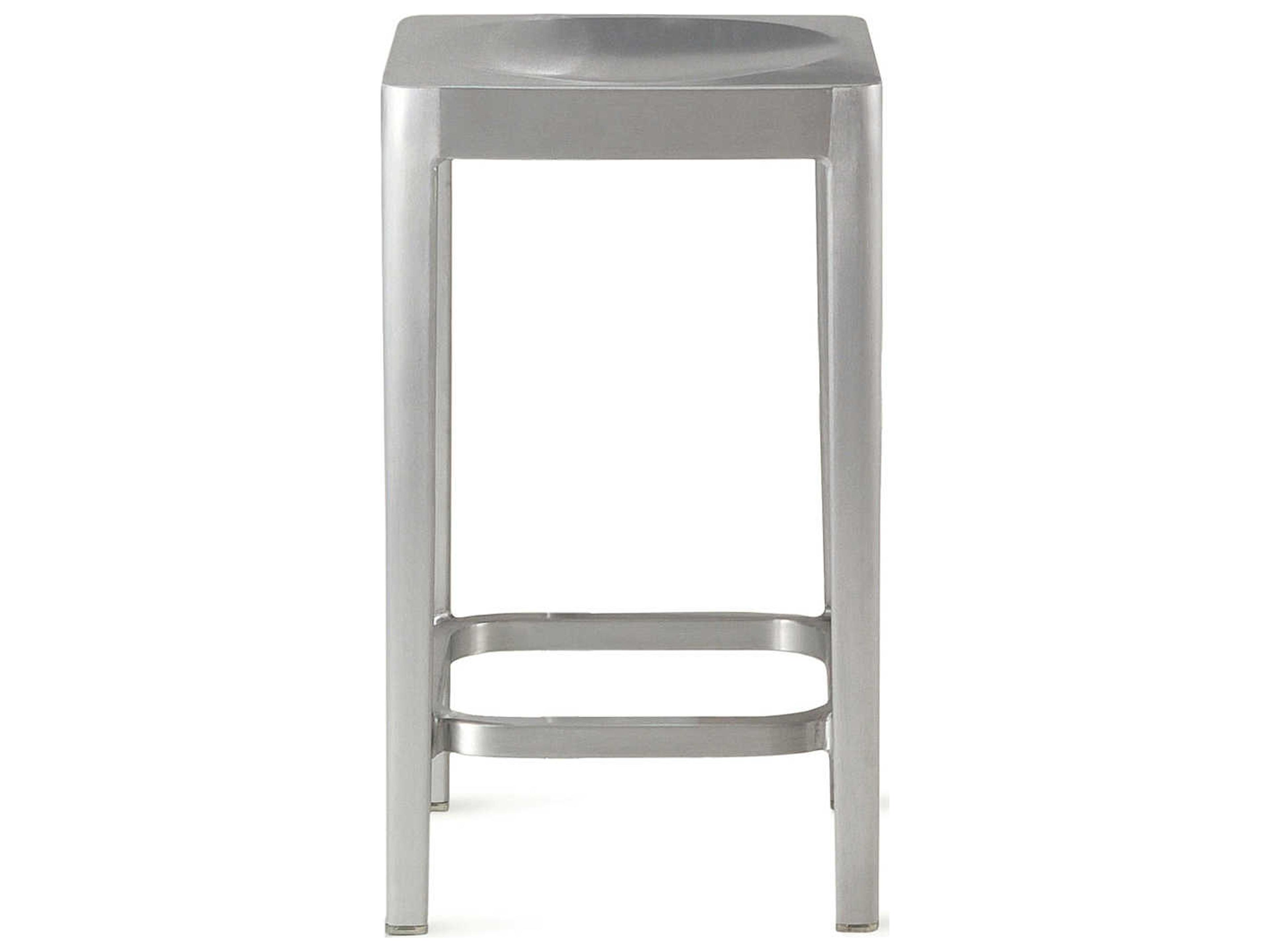 Emeco Outdoor Brushed Aluminum High Counter Stool
