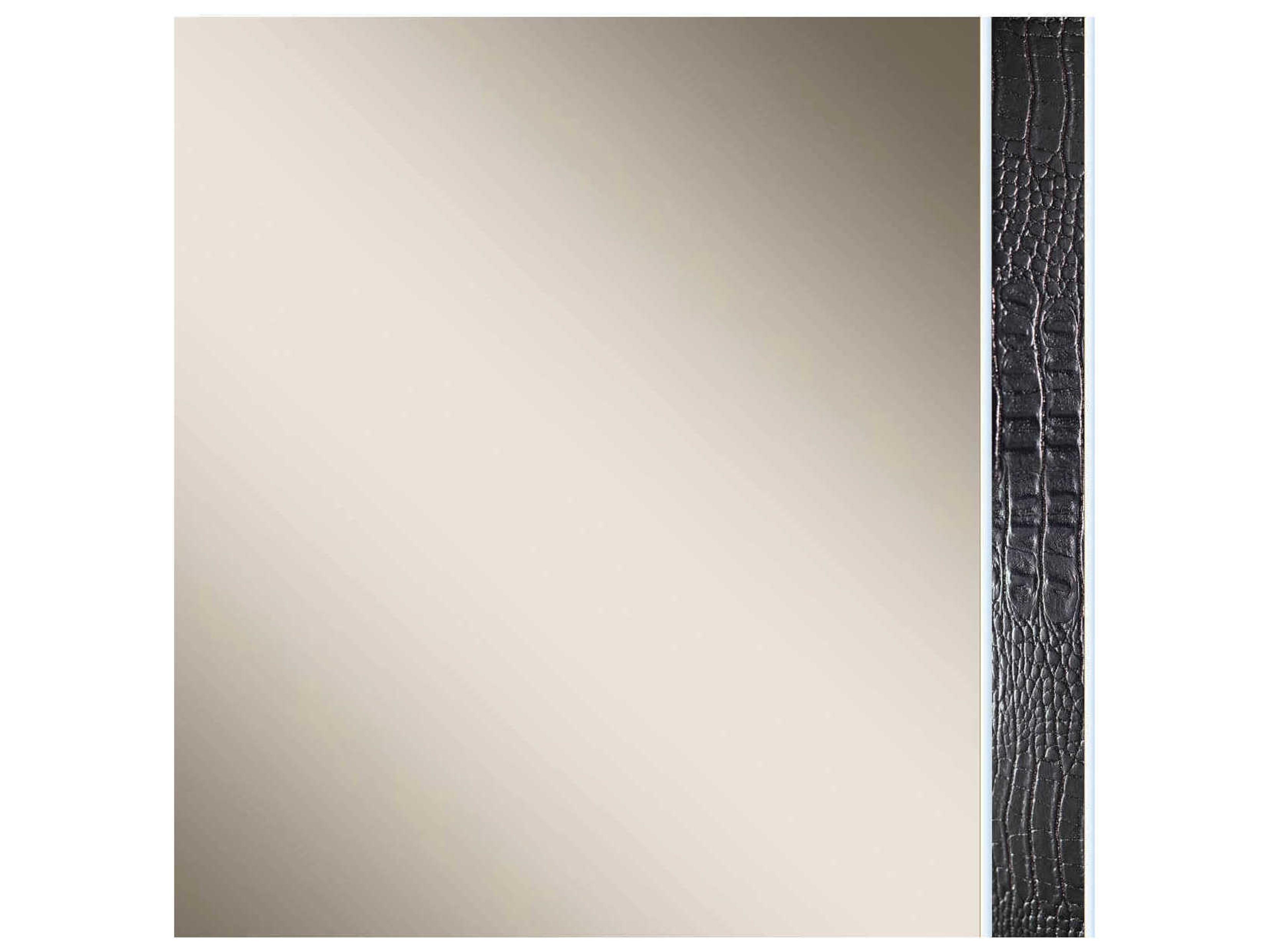 Luxecor Respite Black High Gloss Wall Mirror Square