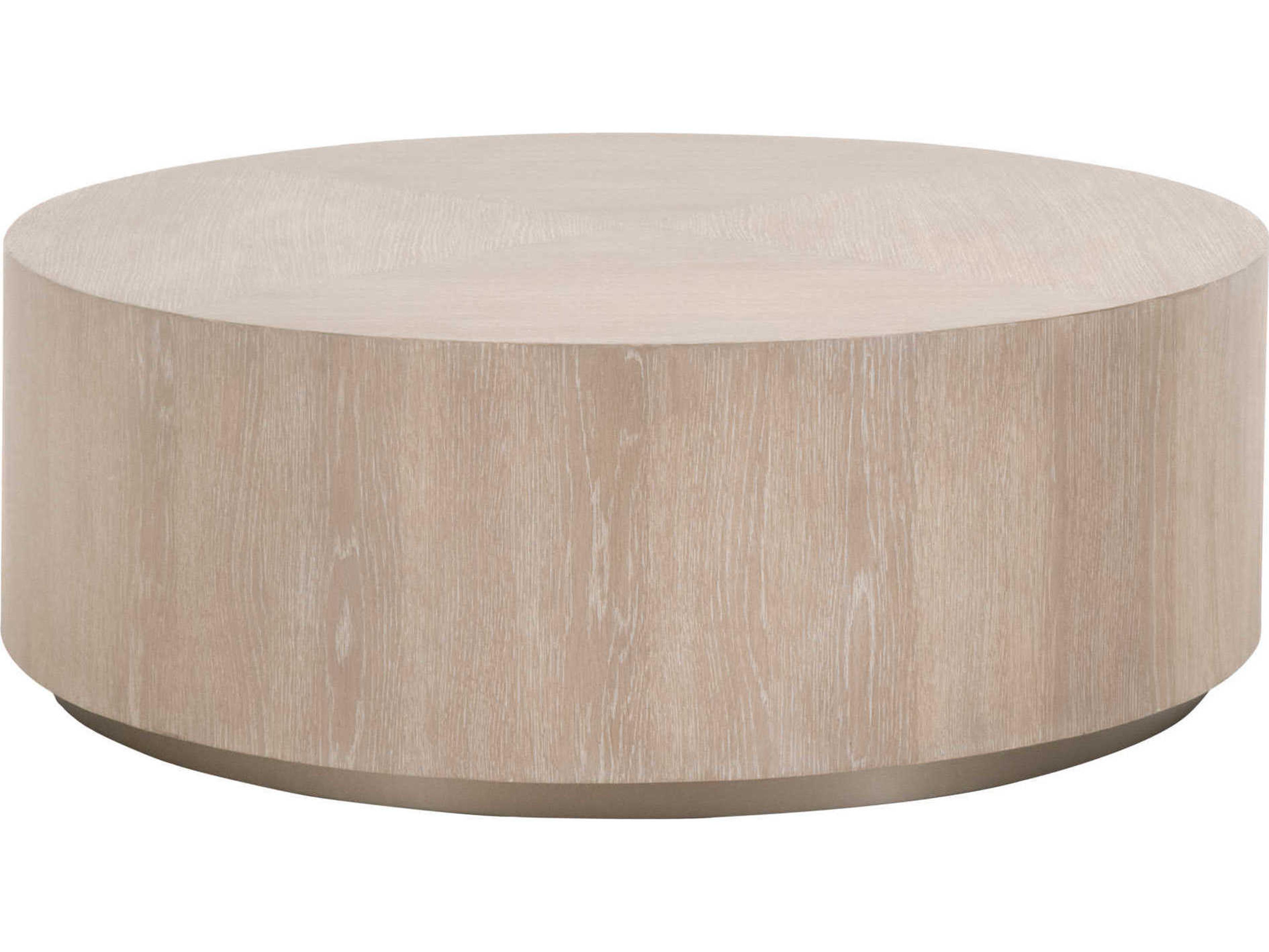 Essentials for Living District Round Wood Natural Gray Coffee Table