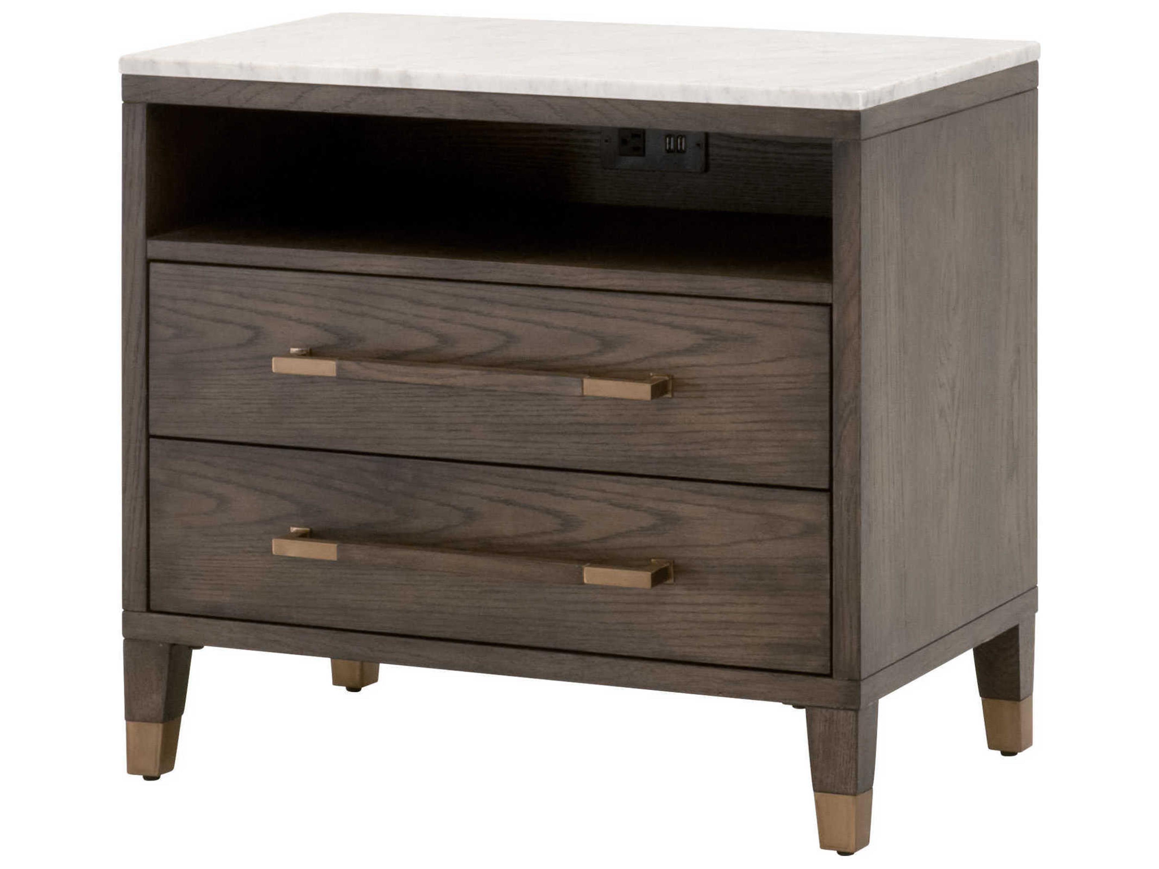 Essentials for Living Cambria 2-Drawers Oak Wood Nightstand