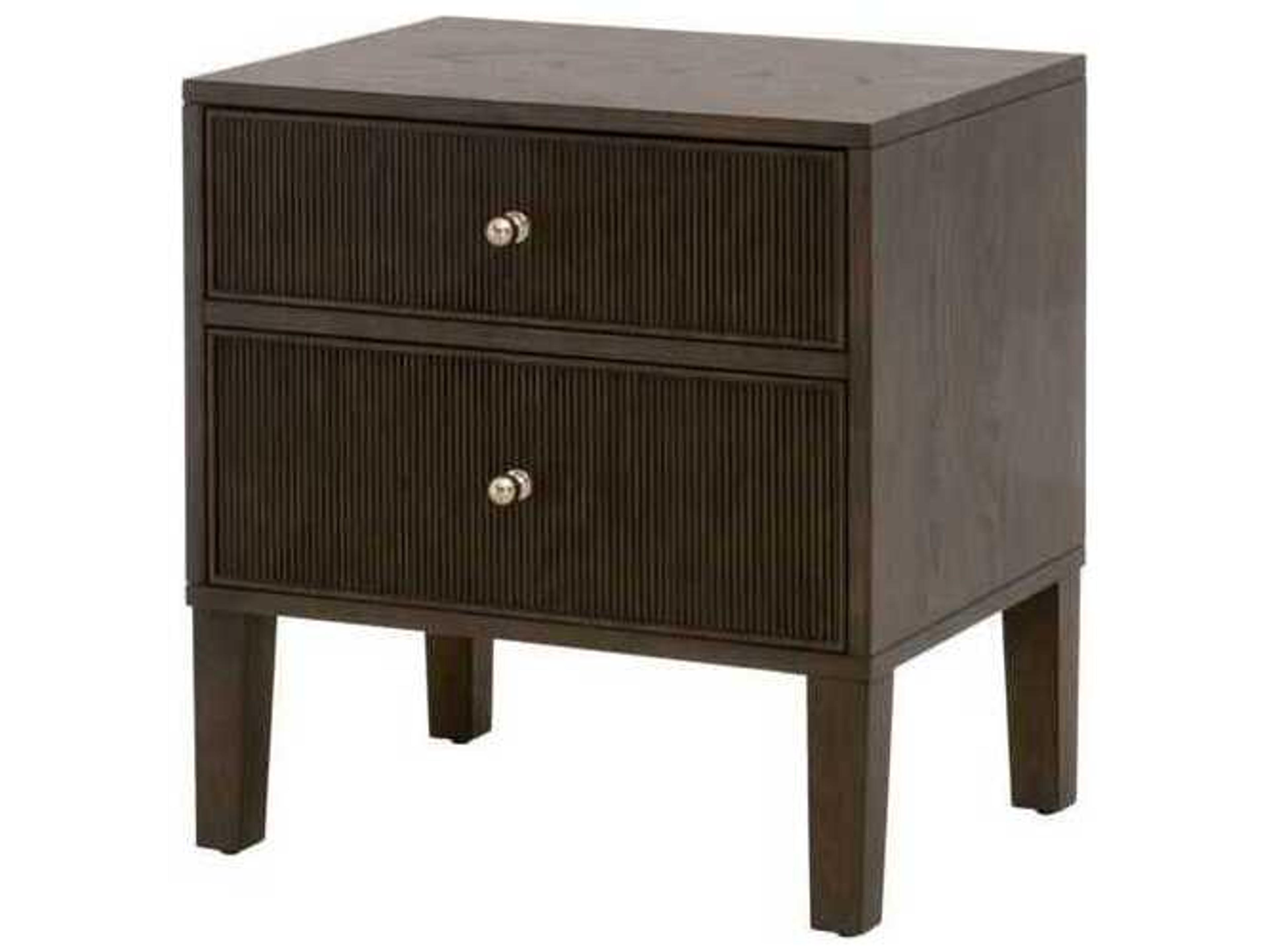 Essentials for Living Bronze Bay 2-Drawers Oak Wood Nightstand