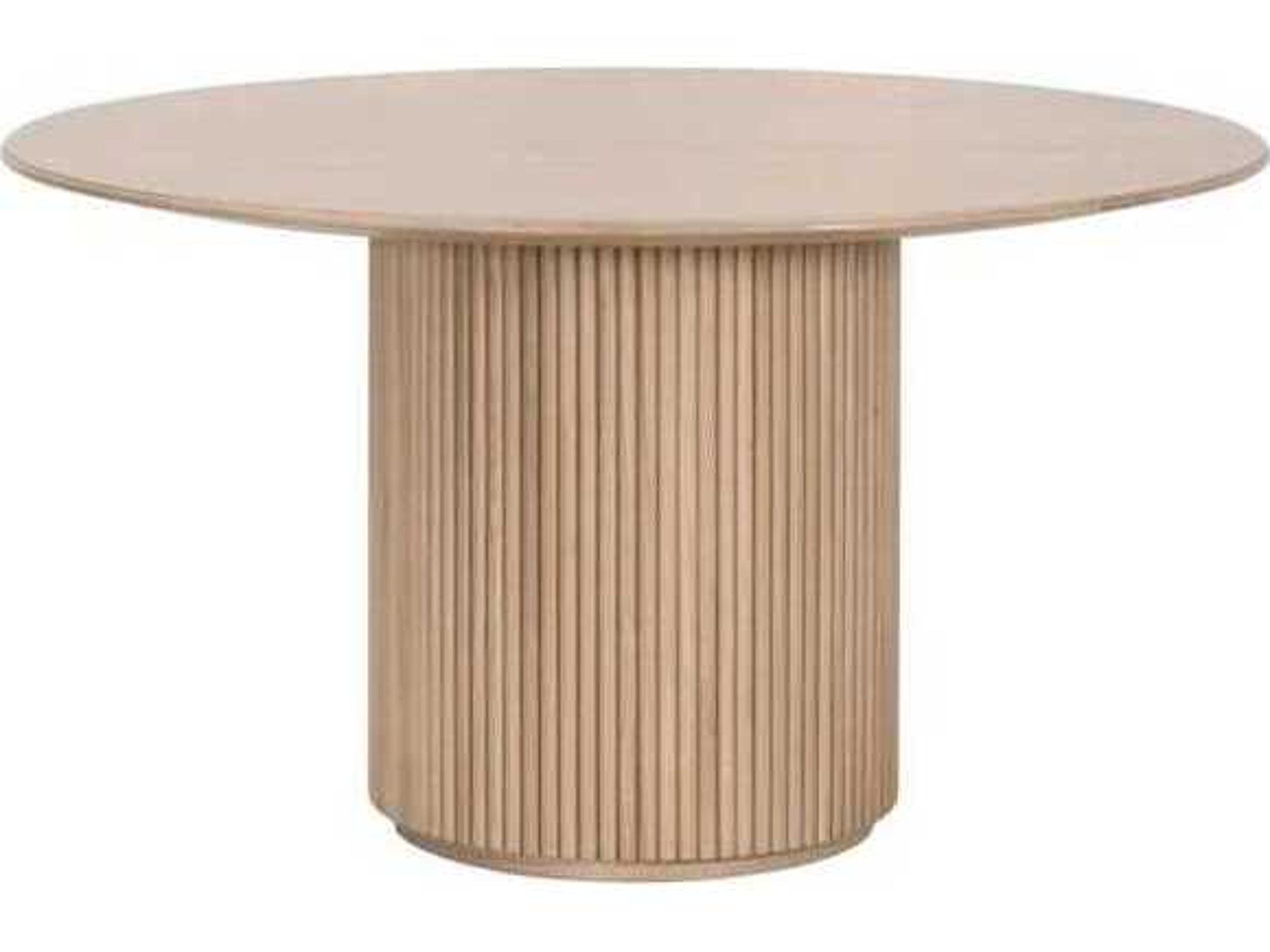Essentials for Living Bronze Bay Round Wood Natural Oak Dining Table