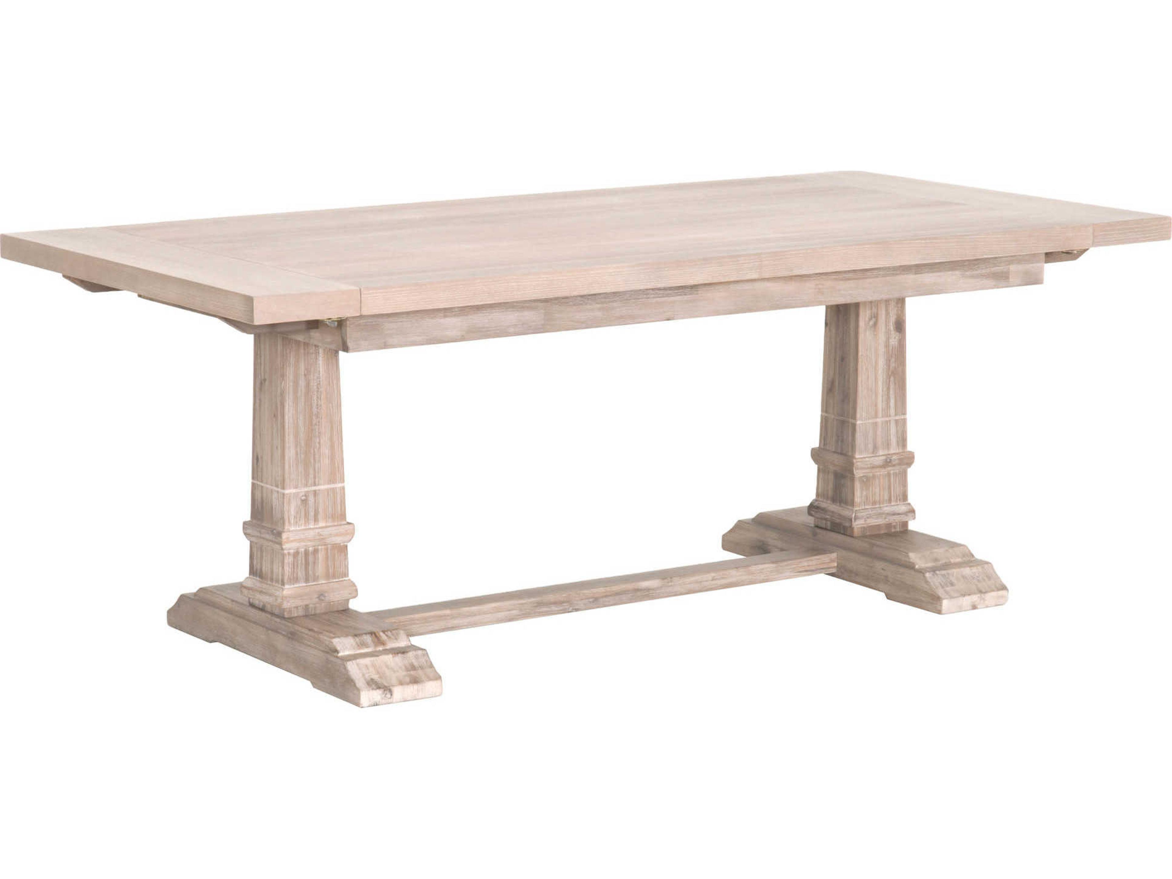 Luxecor Respite Extendable Rectangular Wood Natural Gray Dining Table