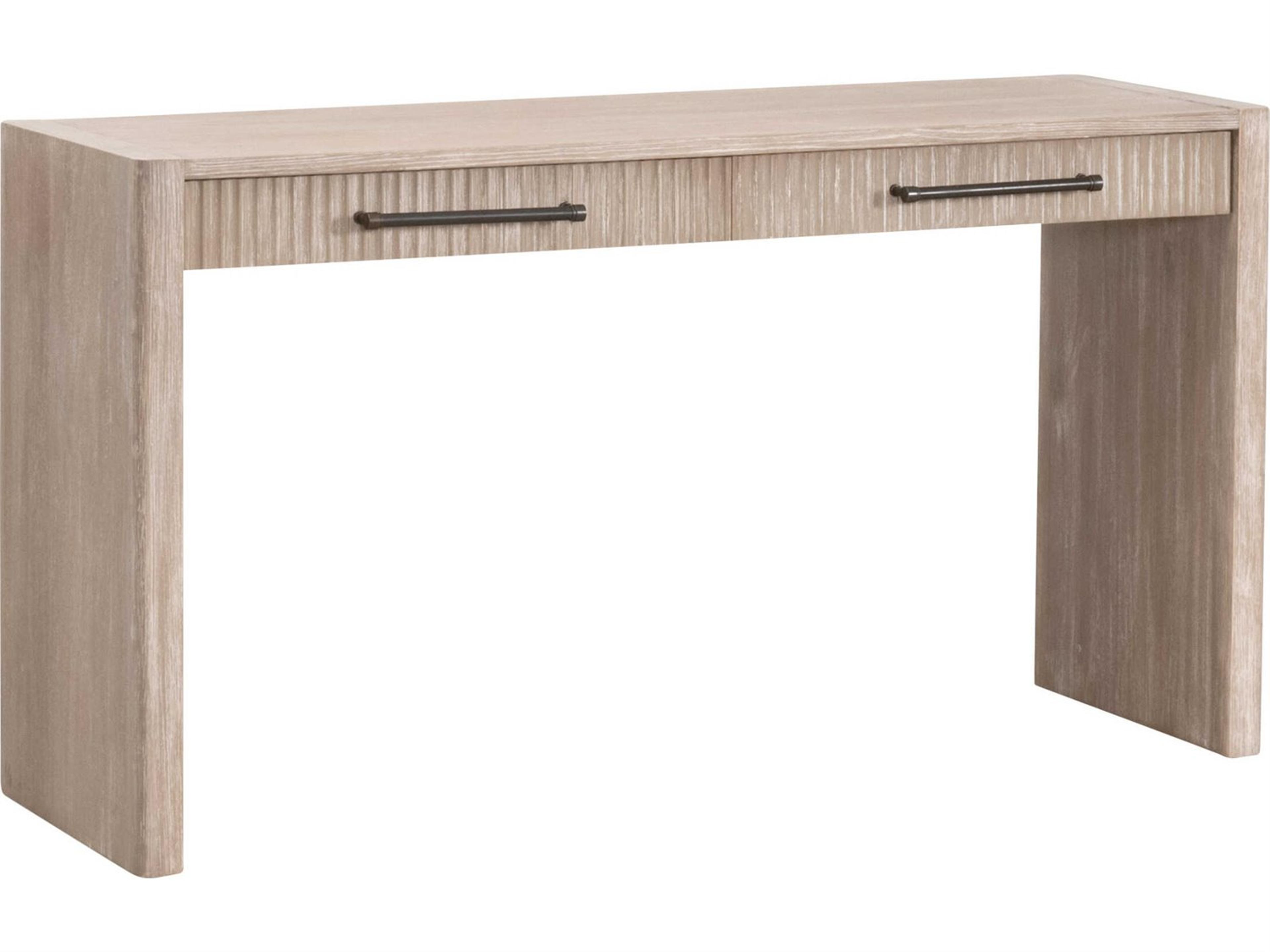 Essentials for Living Traditions Halloway Rectangular Wood Natural Gray Console Table