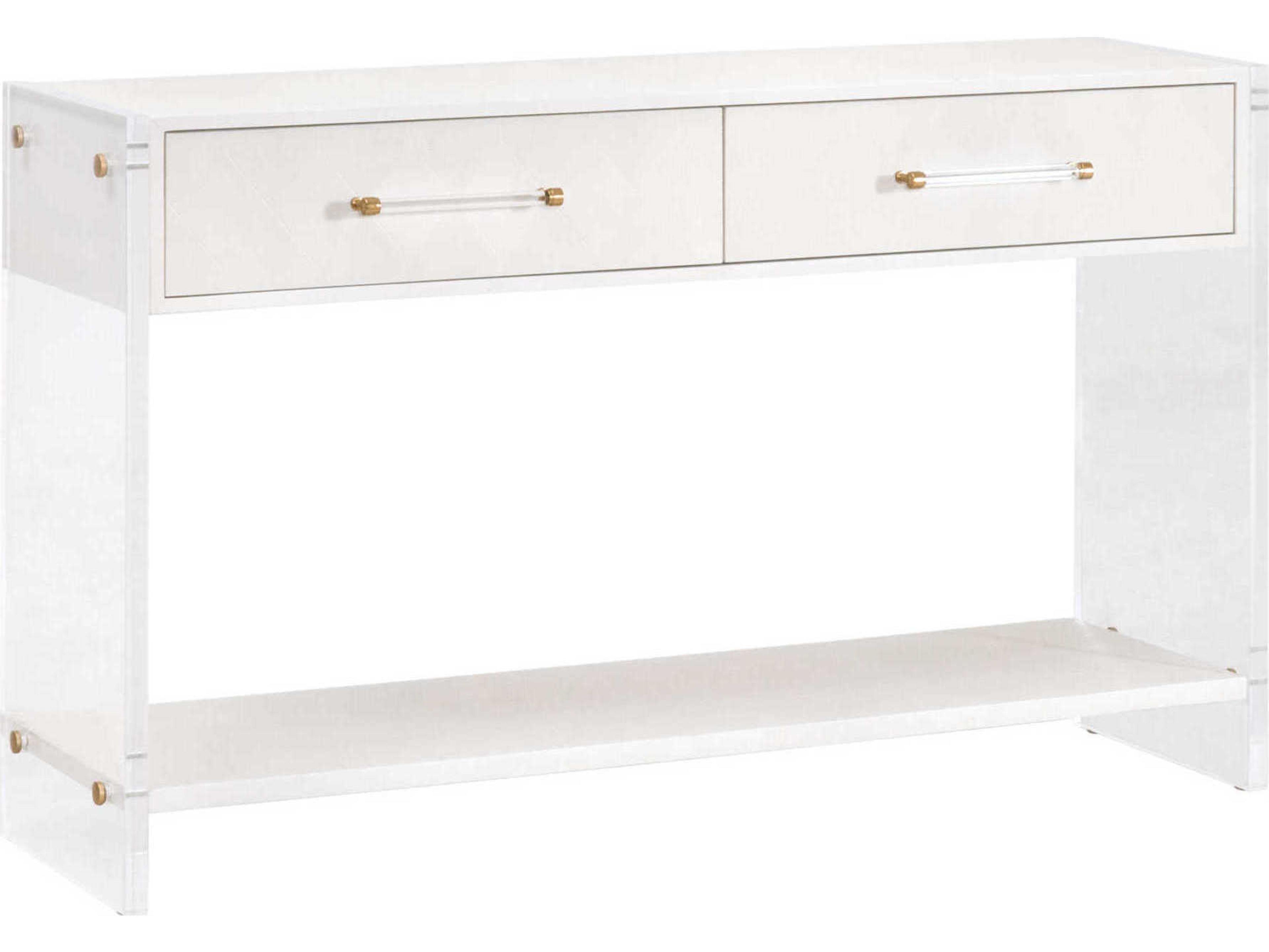 Essentials for Living Traditions Sonia Shagreen Rectangular Wood Pearl Console Table