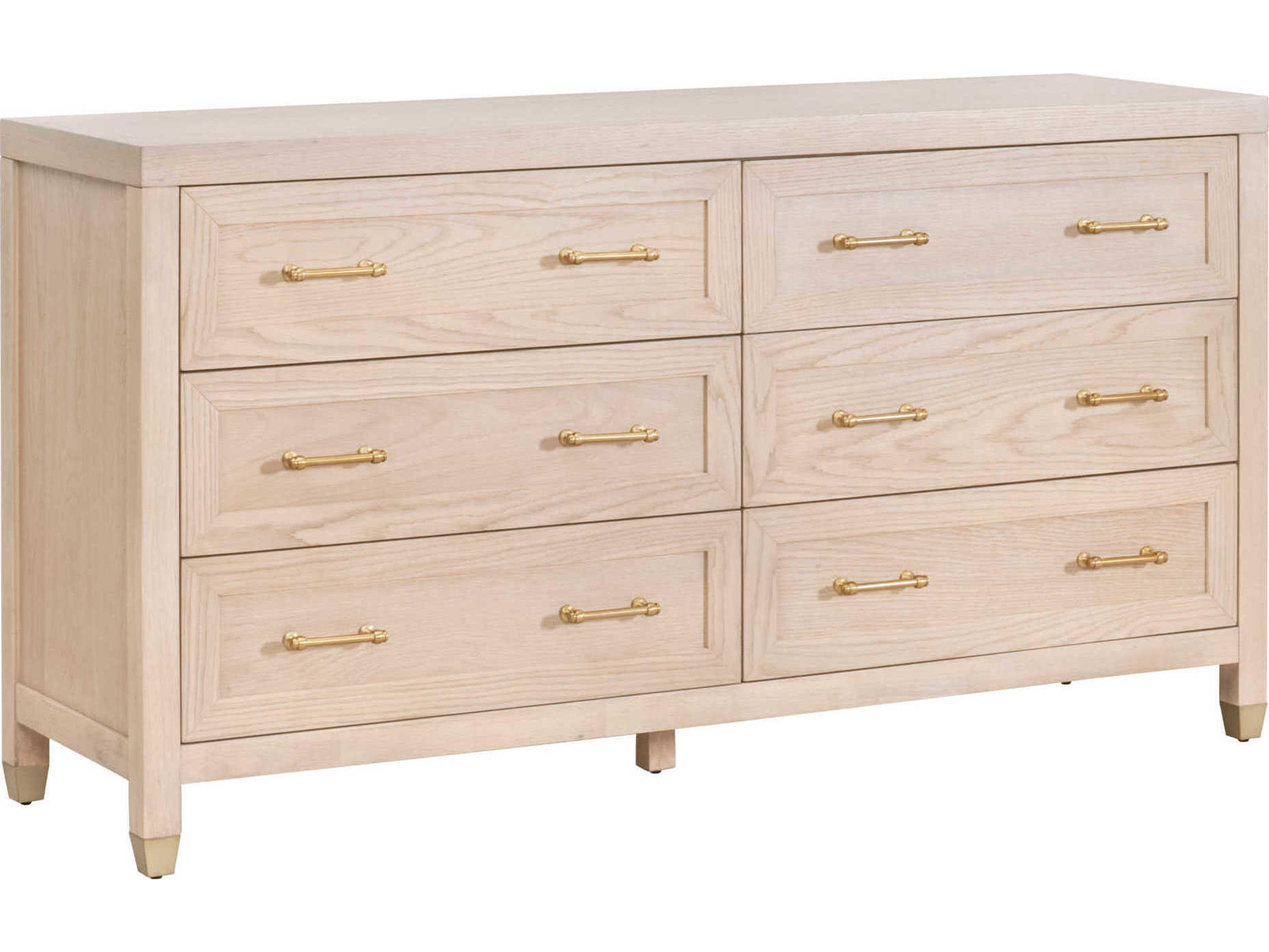 Essentials for Living Traditions Stella 6-Drawers Brown Oak Wood Double Dresser