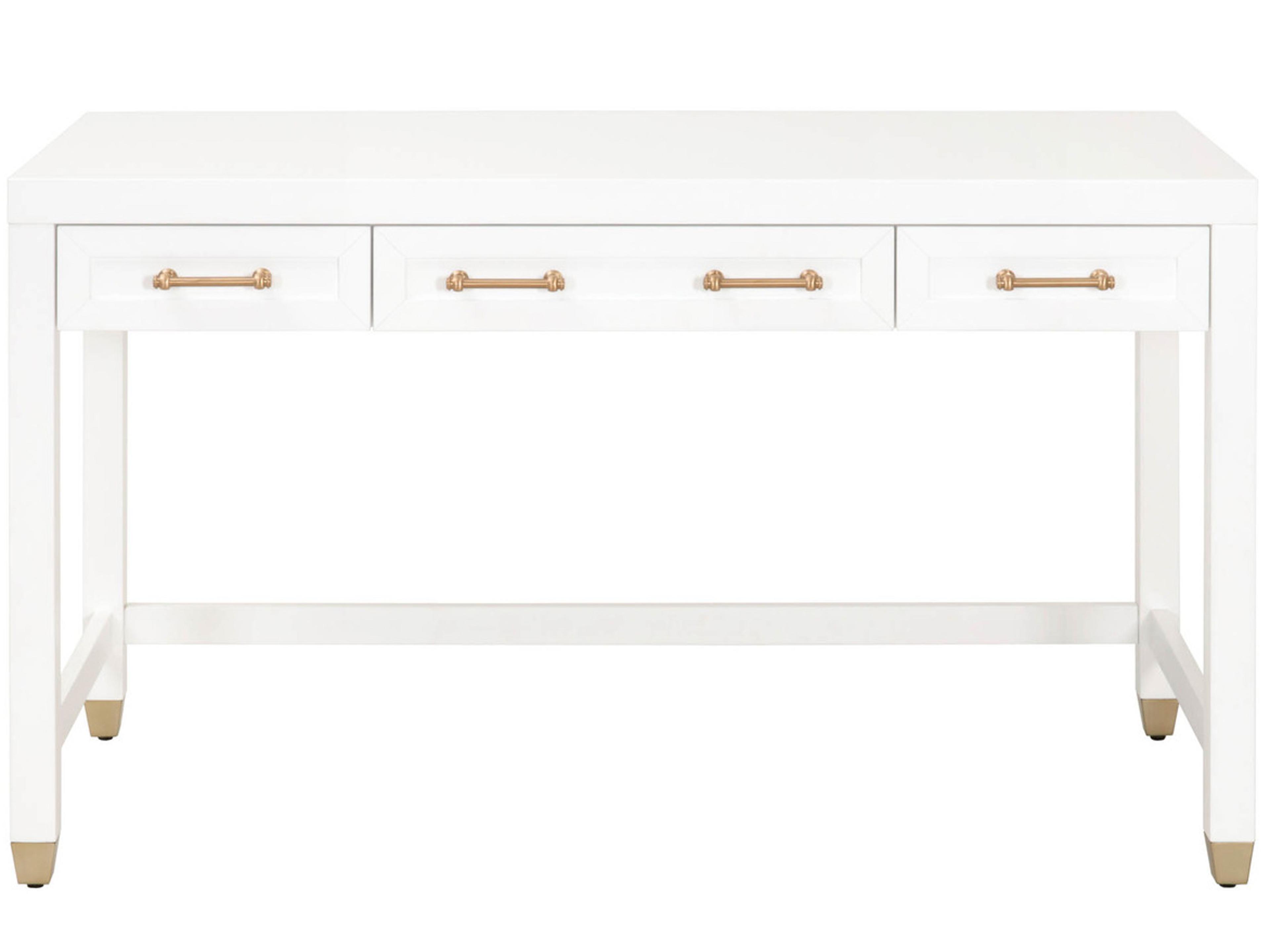 Essentials for Living Traditions Stella Matte White Ply Wood Secretary Desk
