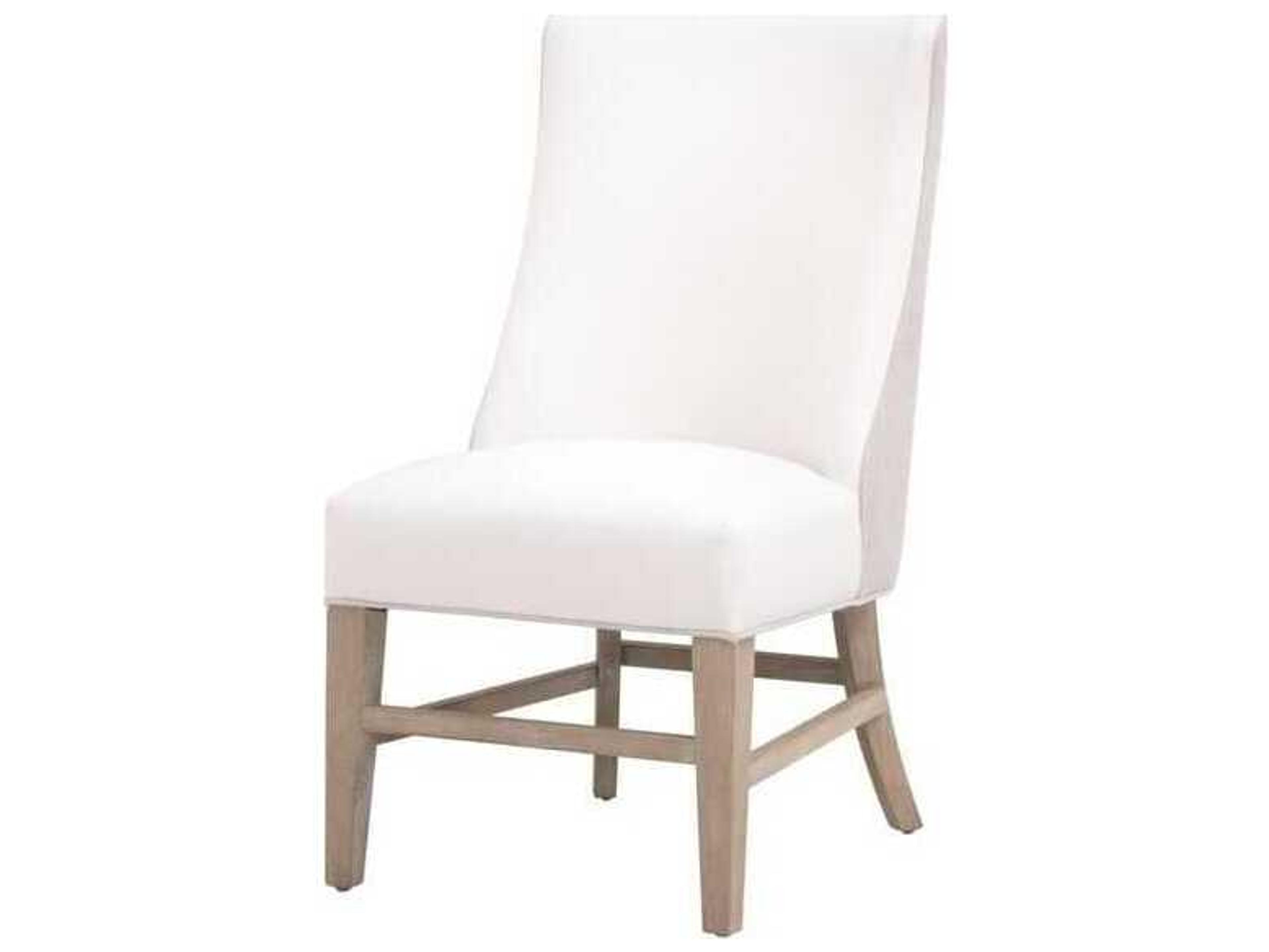 Essentials for Living Essentials Duet Ash Wood White Upholstered Armless Dining Chair