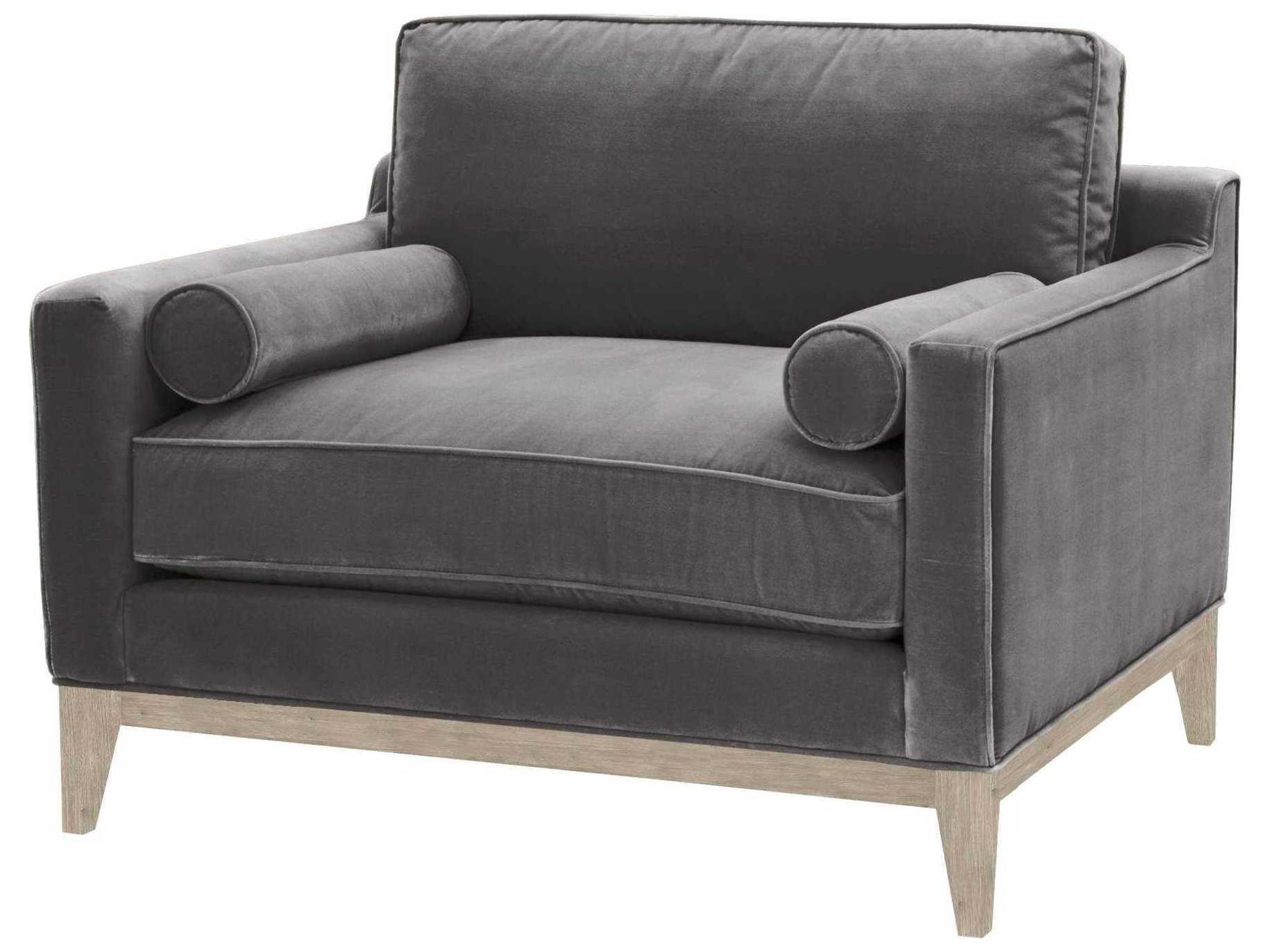 Essentials for Living Stitch & Hand Parker Post Modern Gray Fabric Club Chair