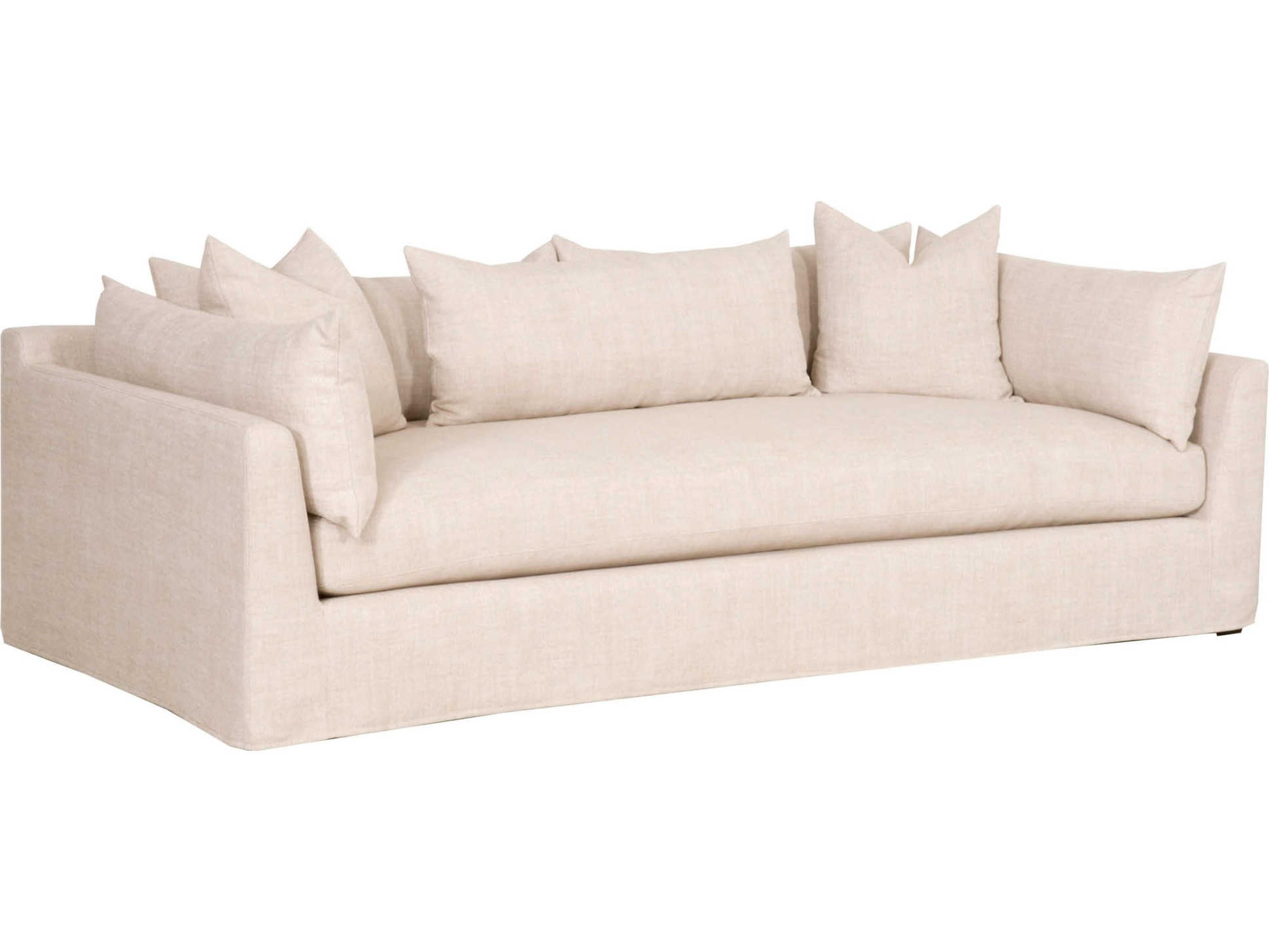 Essentials for Living Stitch & Hand Haven Bisque Espresso Cream Upholstered Sofa