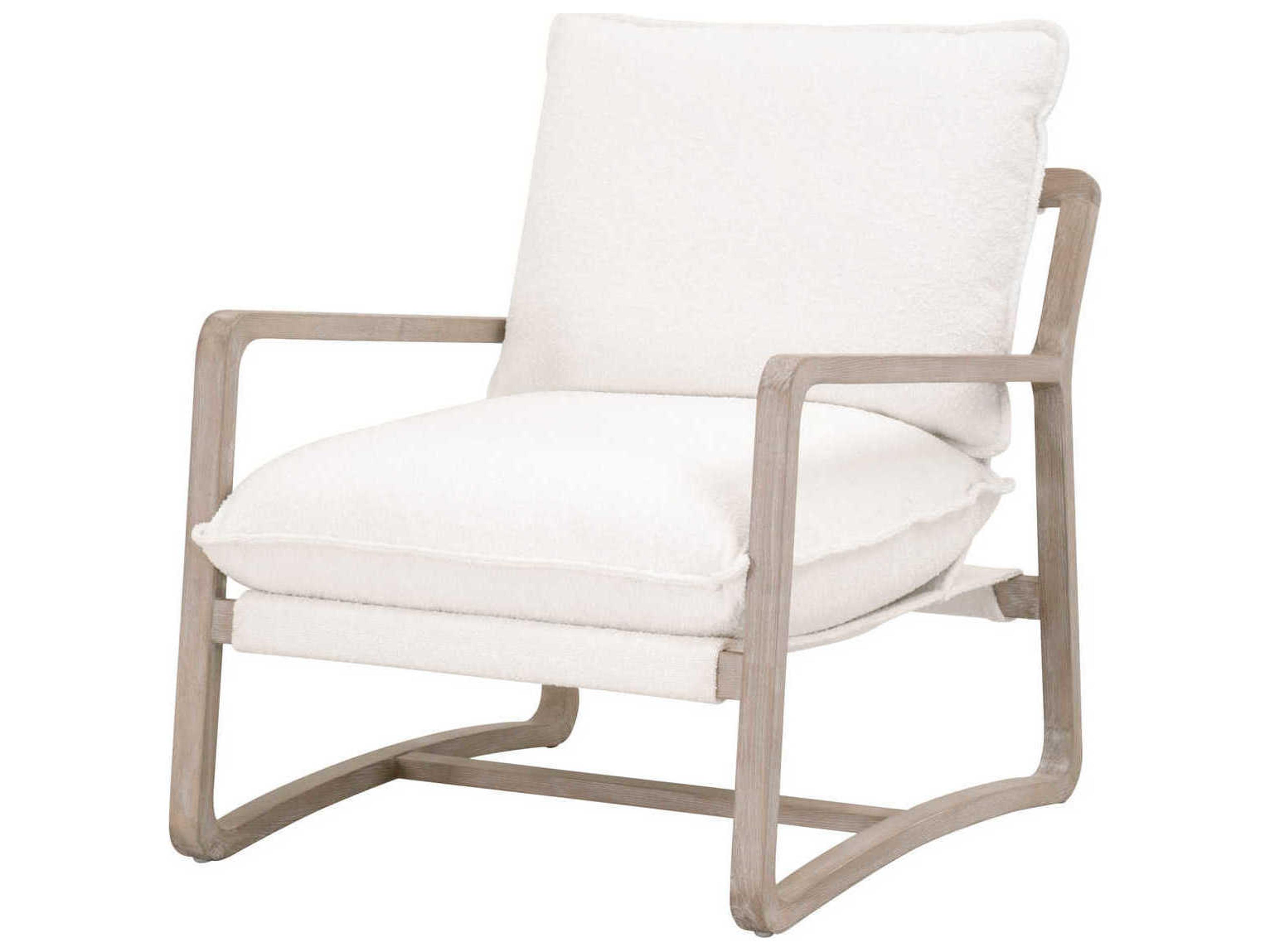 Luxecor Respite Hamlin White Fabric Accent Chair