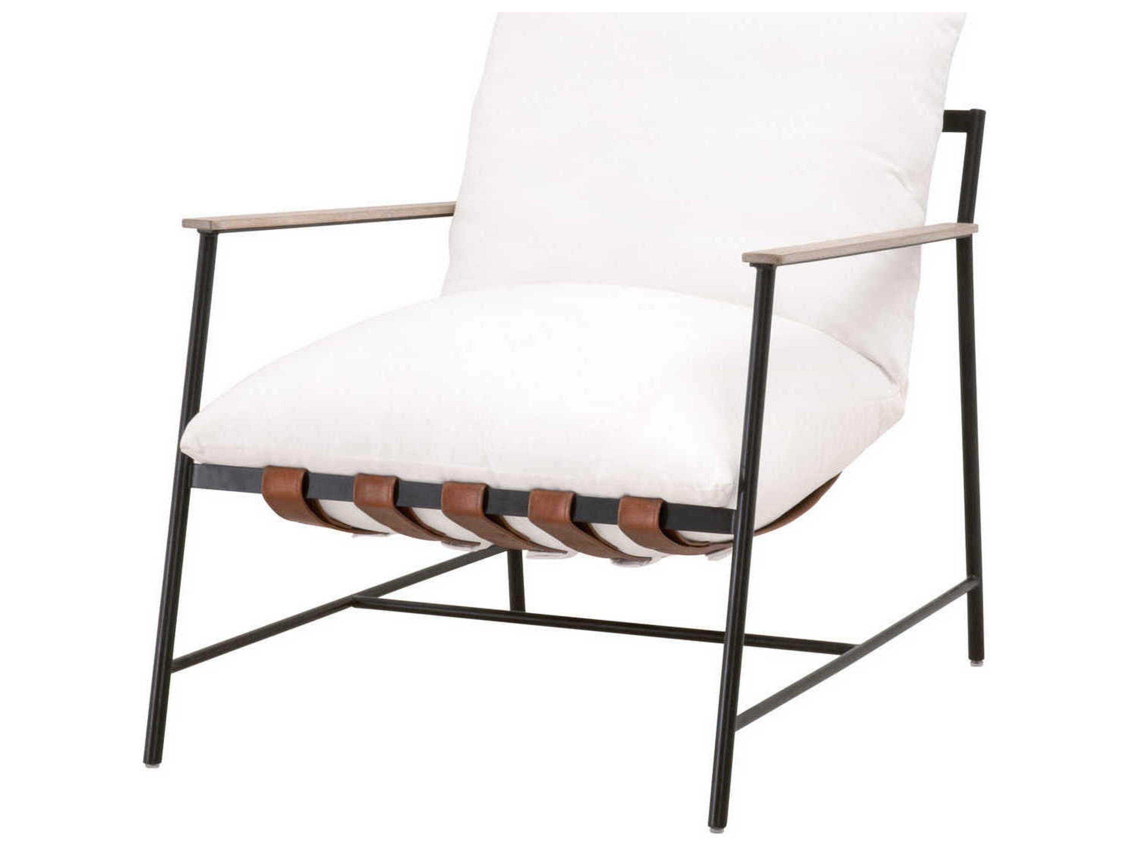 Luxecor Respite White Fabric Accent Chair