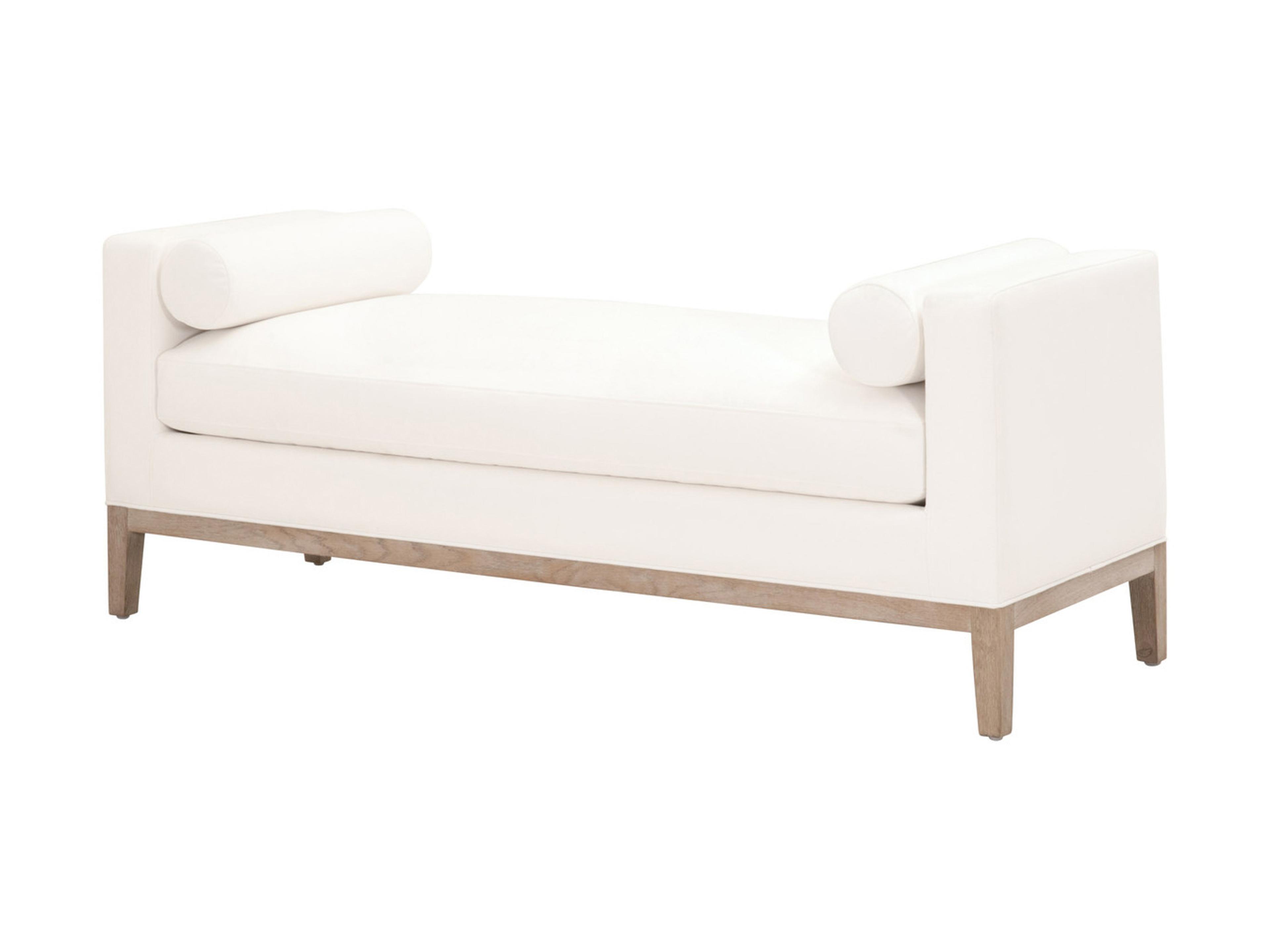 Essentials for Living Stitch & Hand White Upholstered Accent Bench