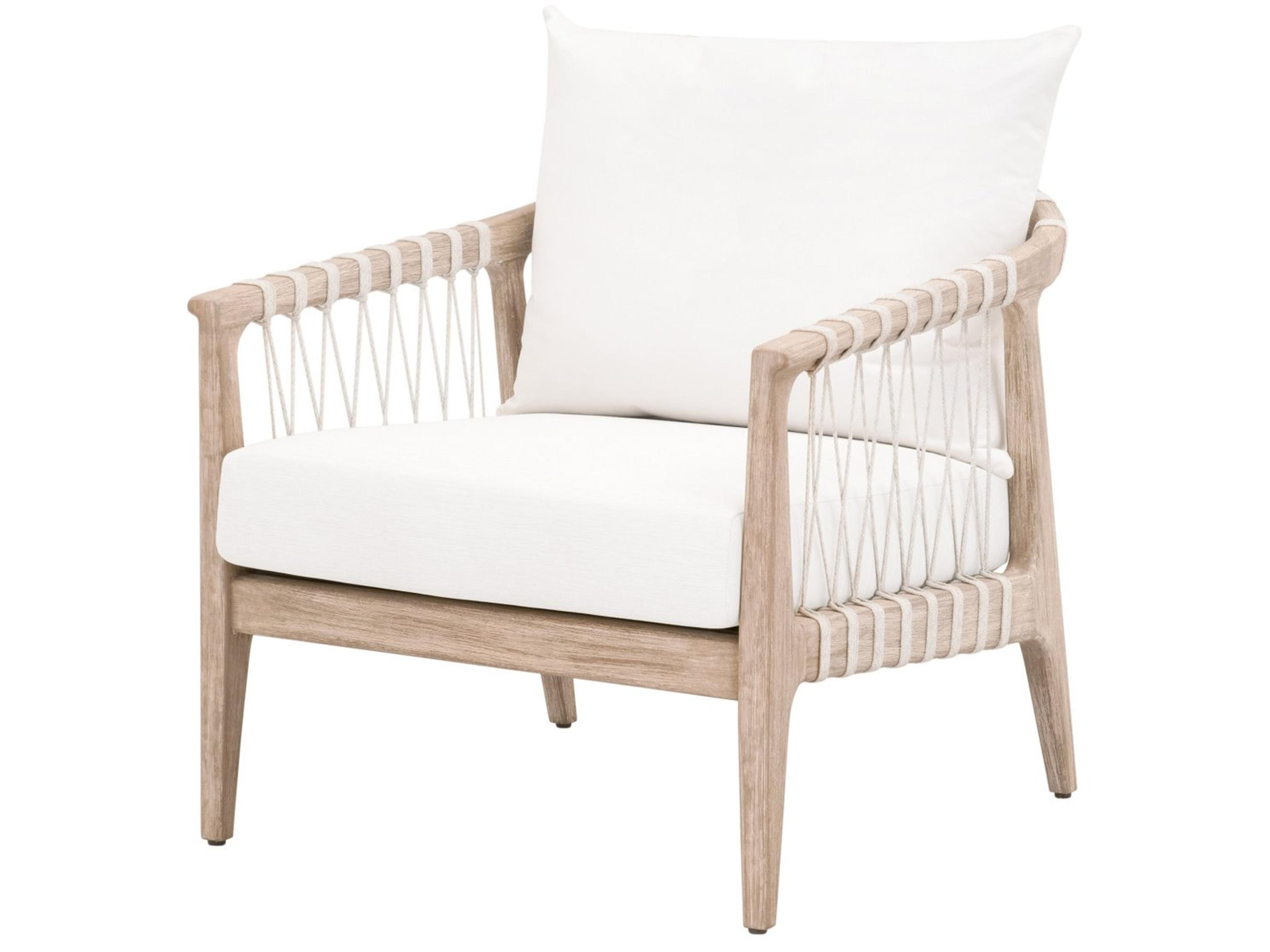 Essentials for Living Woven White Fabric Accent Chair