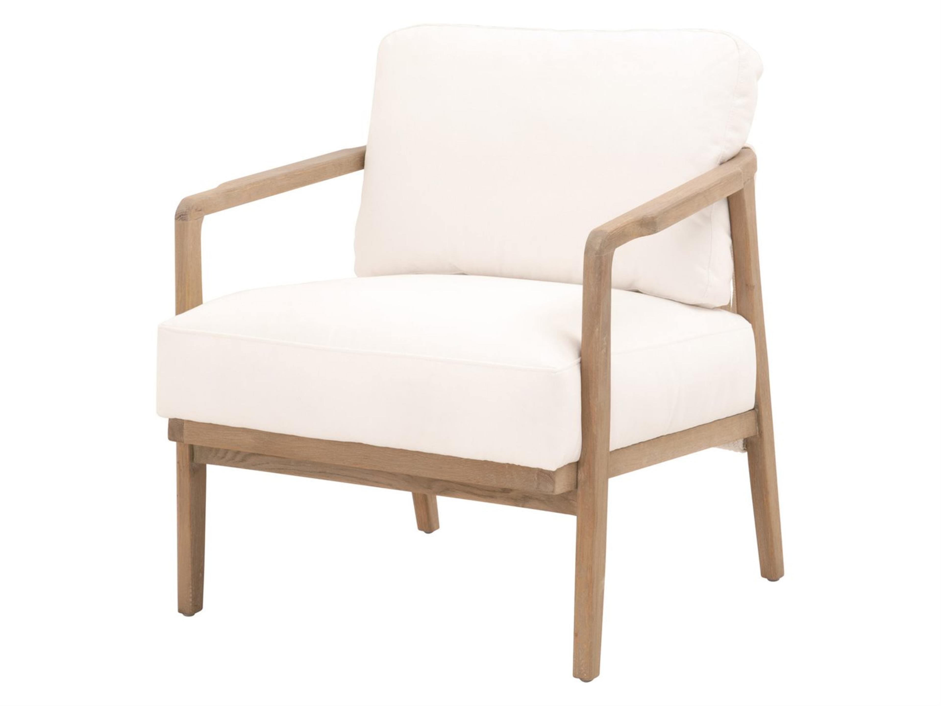 Essentials for Living Bella Antique Harbor White Fabric Accent Chair