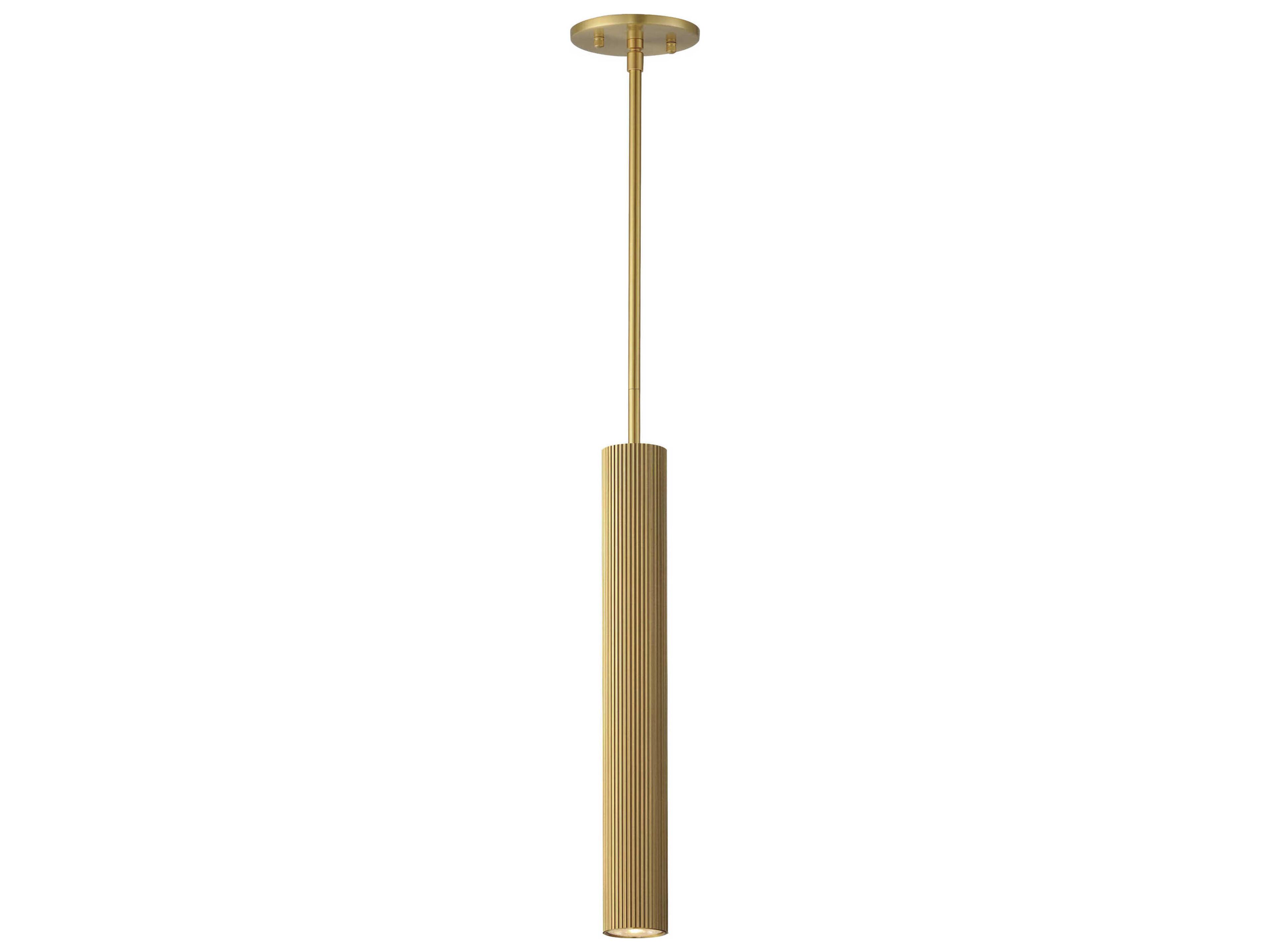 ET2 1-Light Gold LED Cylinder Linear Mini Pendant