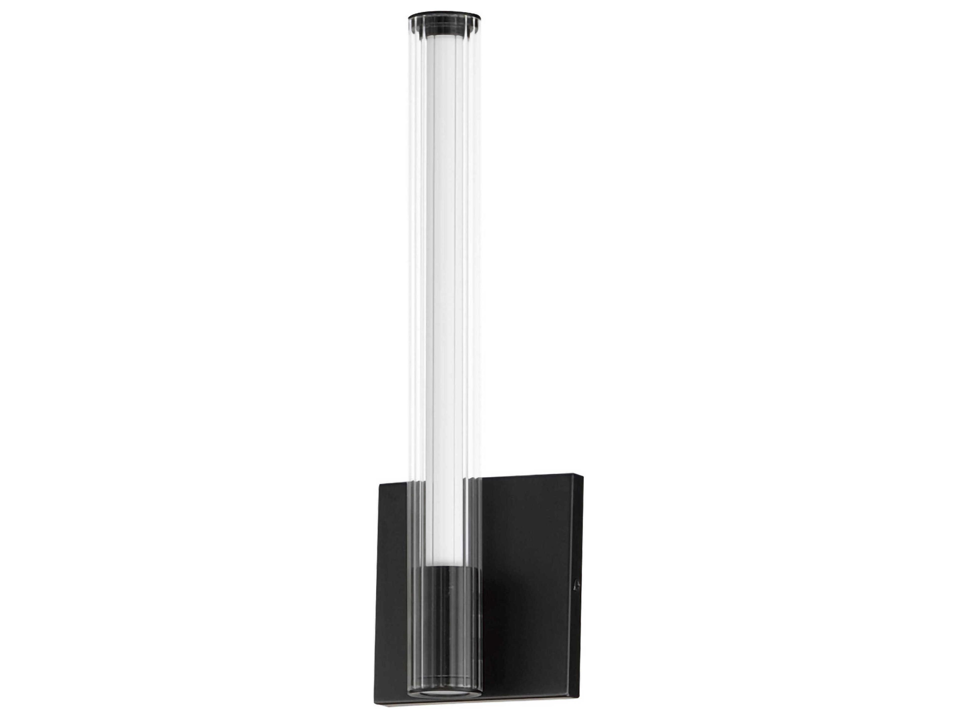 ET2 Cortex 1-Light Black Glass LED Wall Sconce