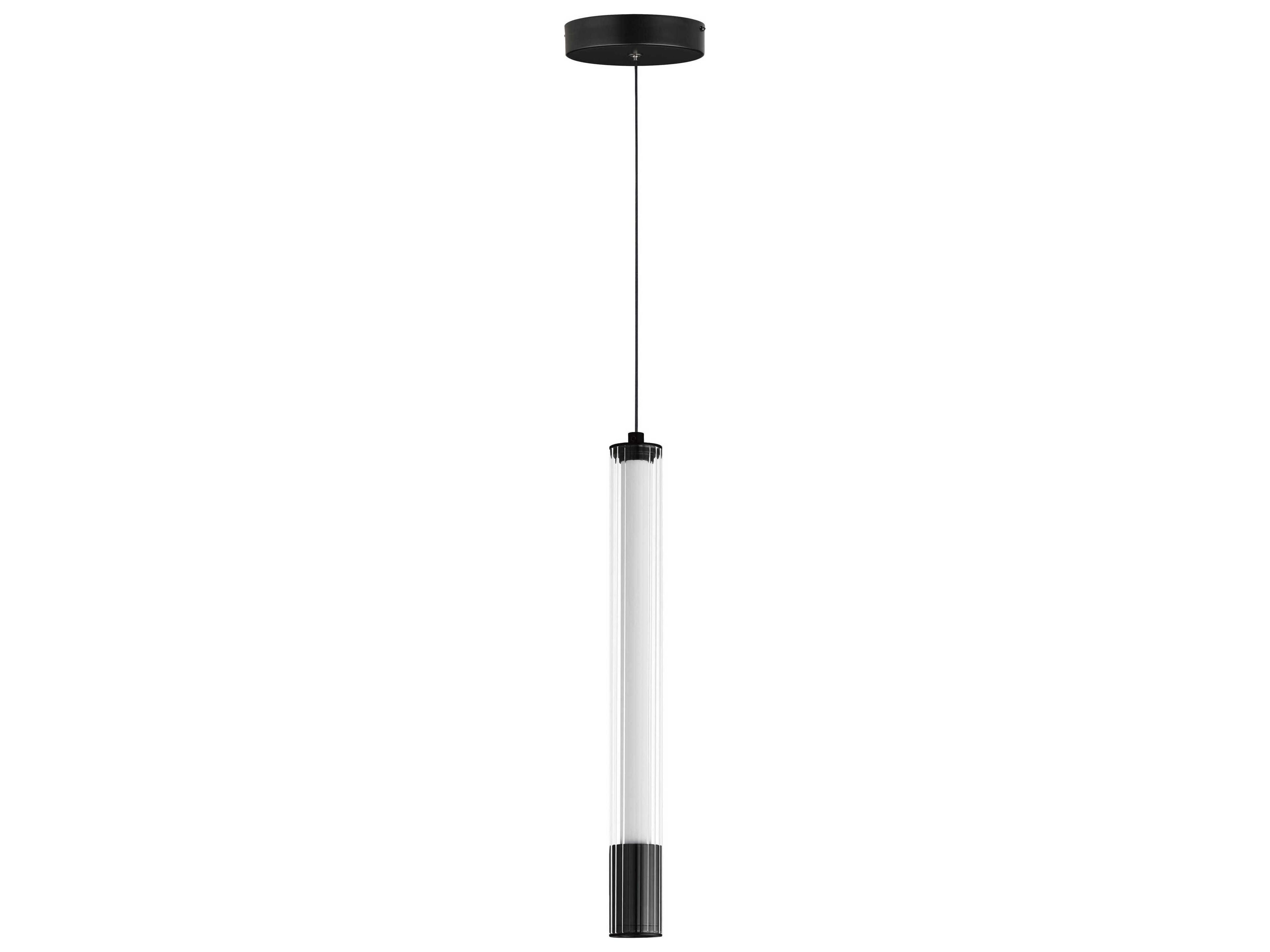 ET2 1-Light Black Glass LED Linear Mini Pendant