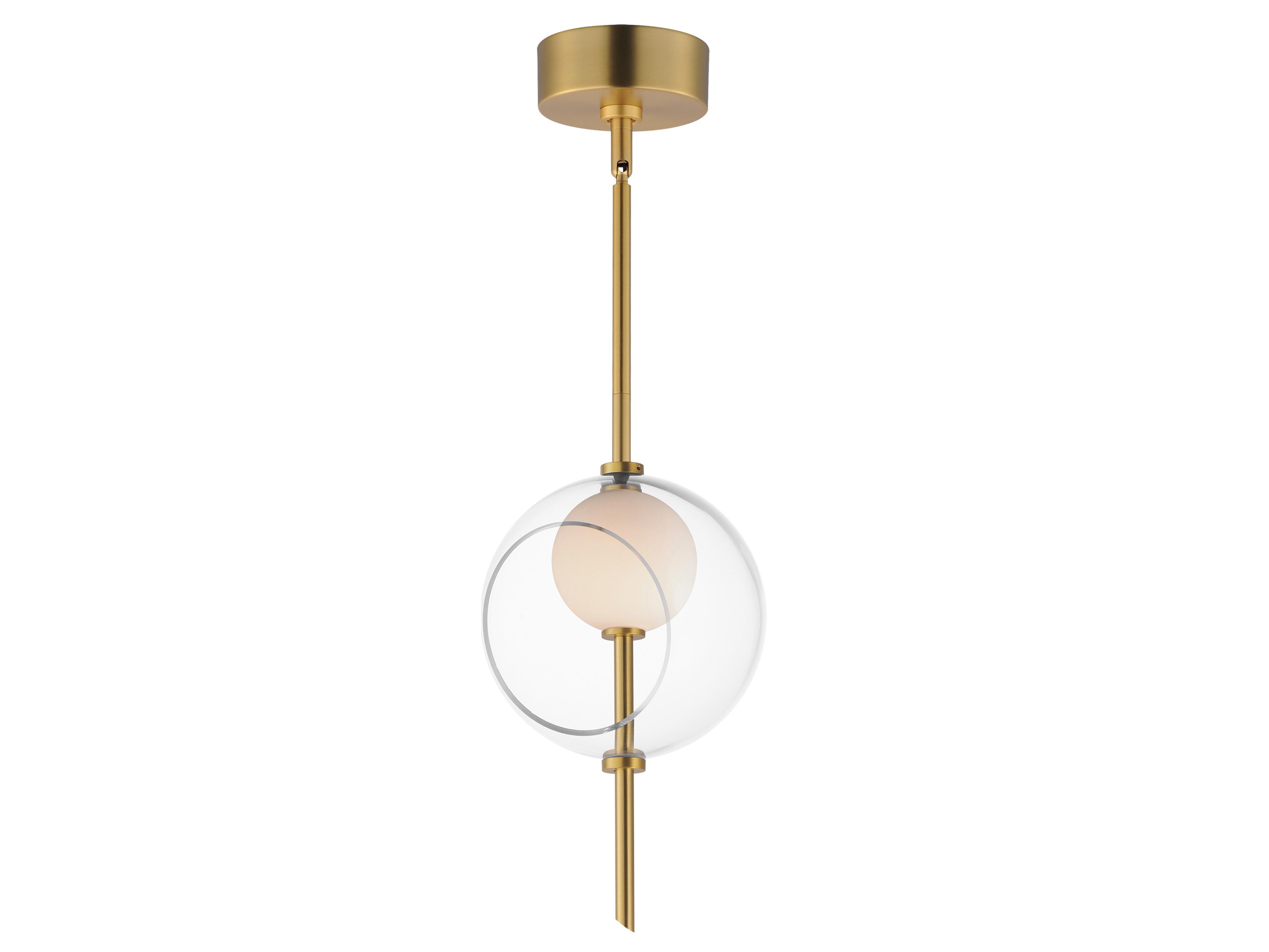 ET2 1-Light Natural Aged Brass Globe Mini Pendant