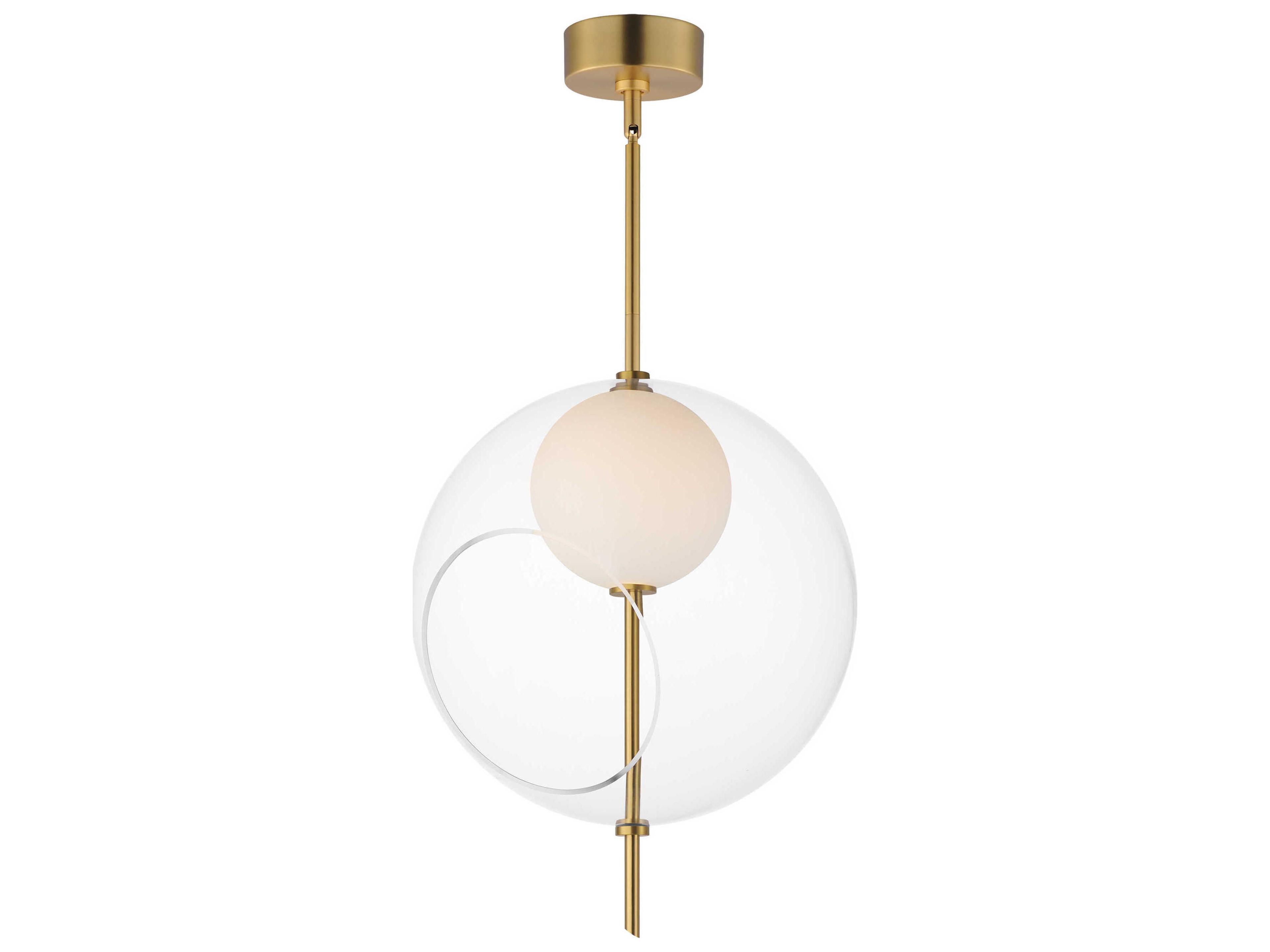 ET2 Martini 1-Light Natural Aged Brass Globe Pendant