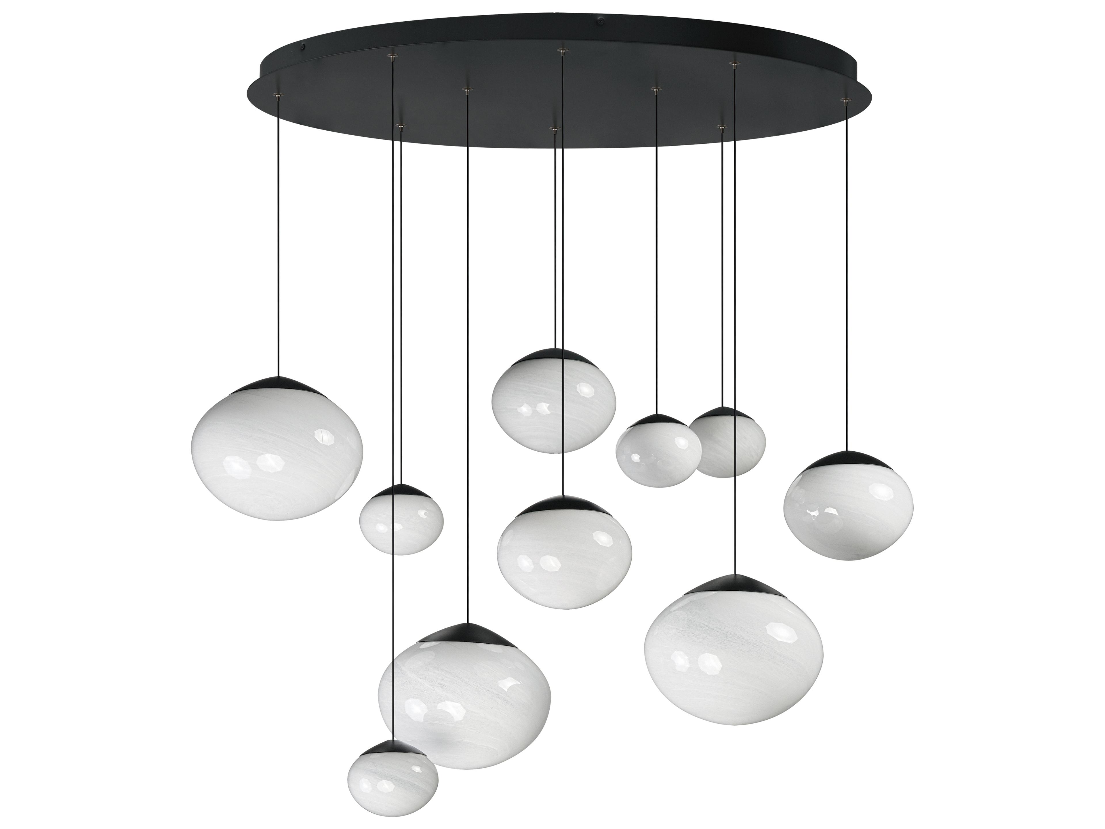 ET2 Nimbus 10-Light Black Globe Island Pendant