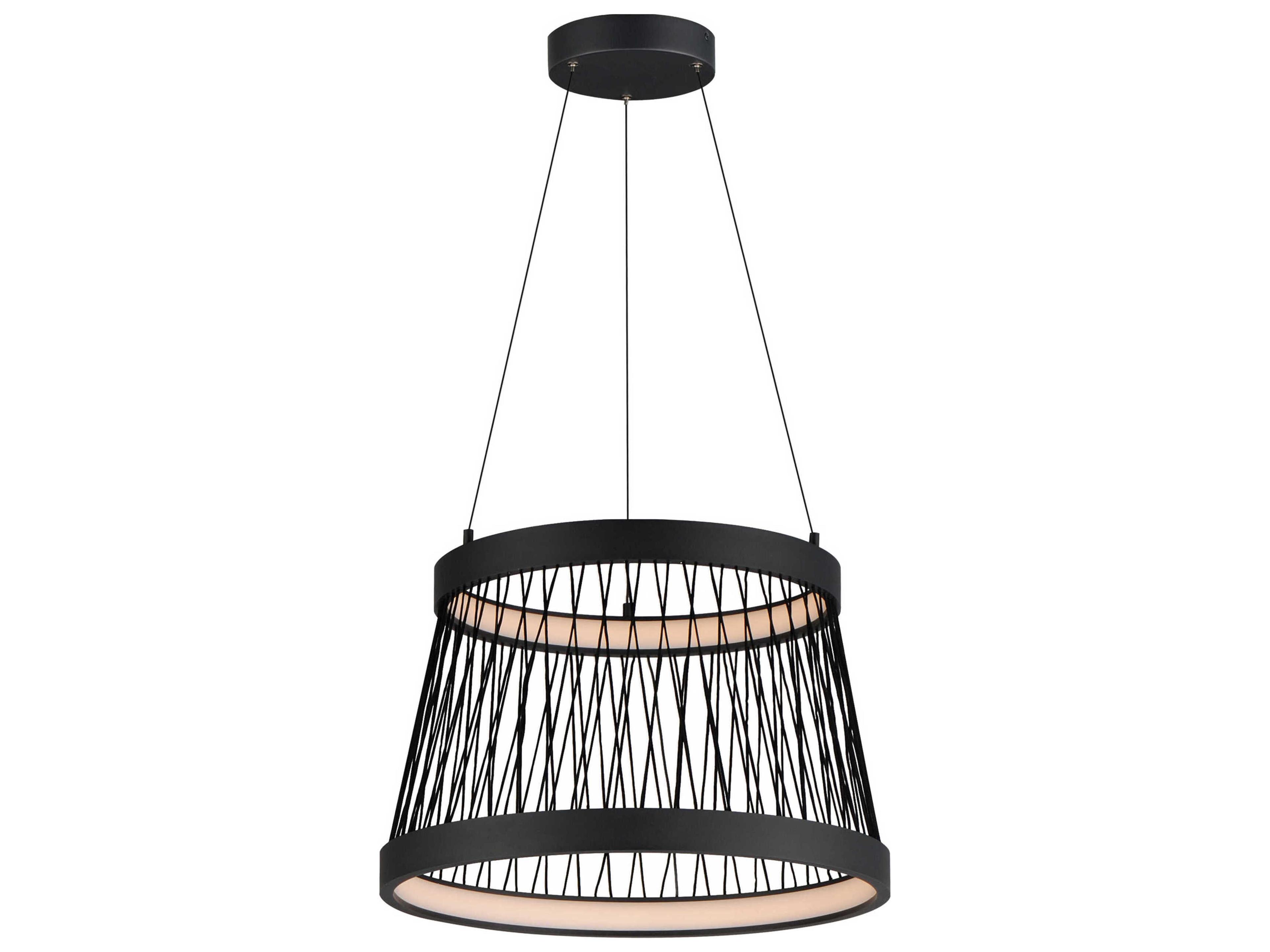 ET2 Loom 2-Light Black Drum Pendant