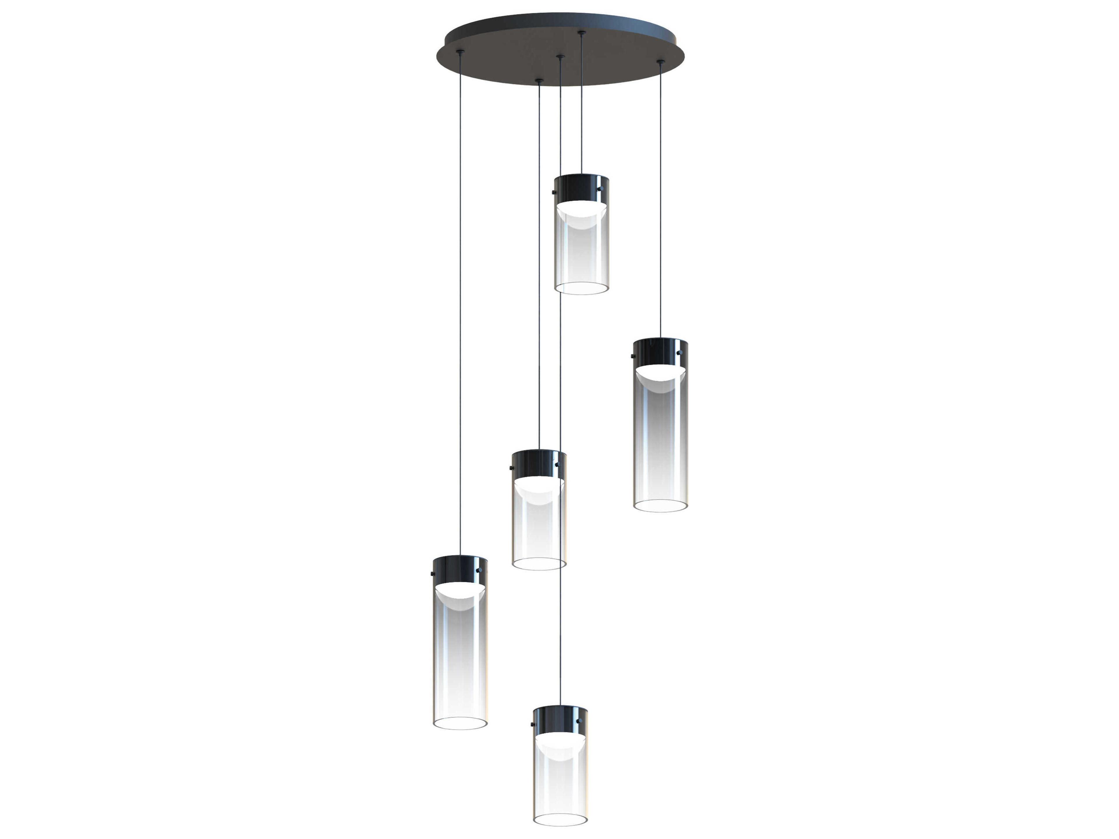 ET2 Highball 5-Light Gunmetal Cylinder Pendant