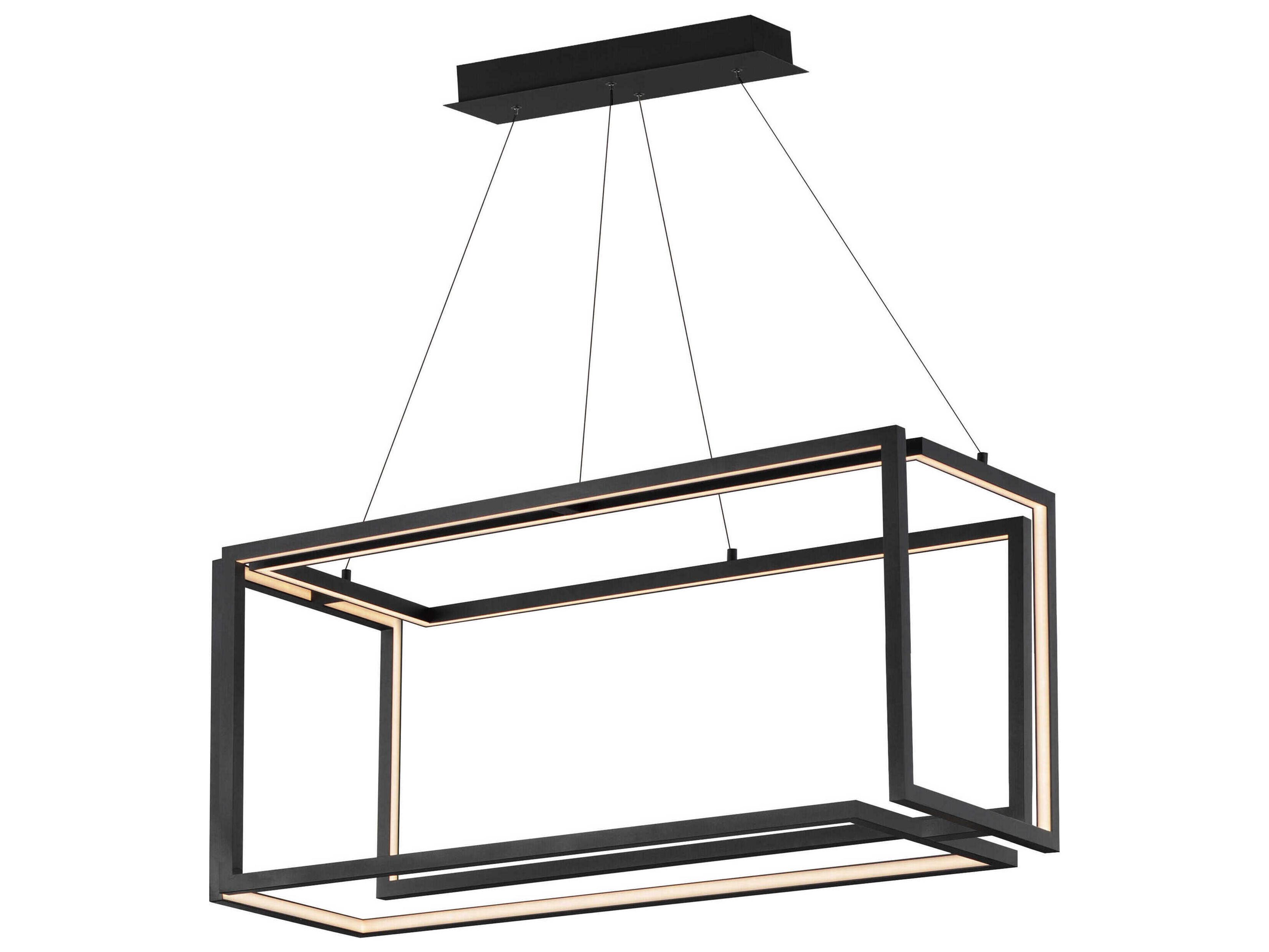 ET2 Penrose 1-Light Black LED Geometric Linear Island Pendant