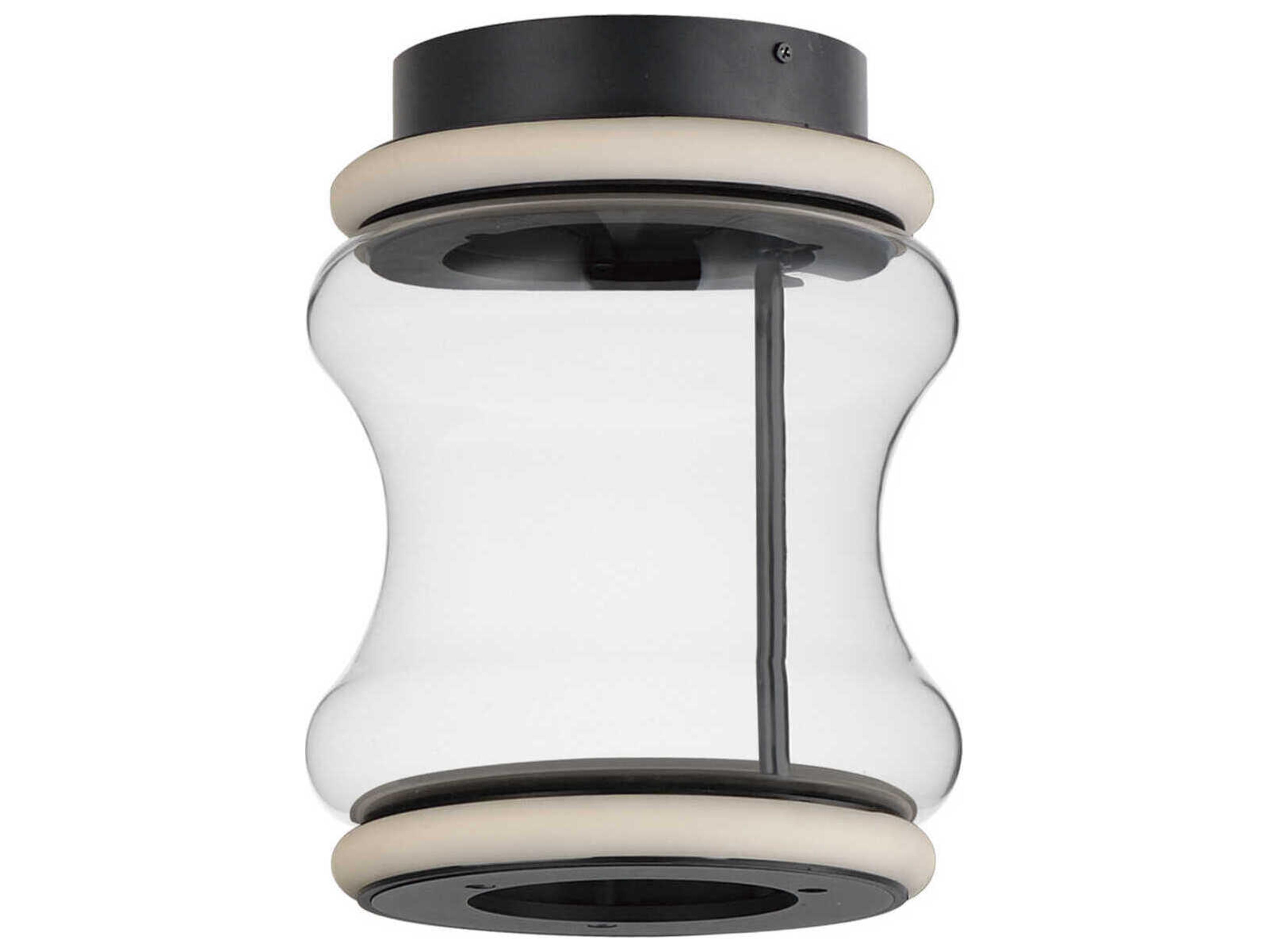 ET2 2-Light Black Cylinder Geometric Flush Mount